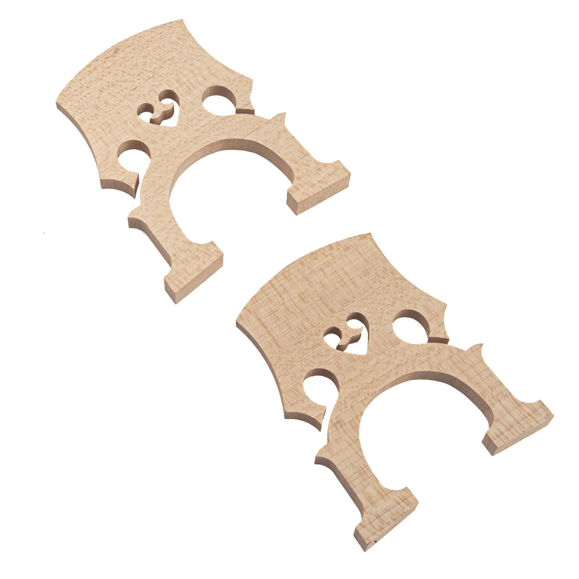 2Pcs Yootones Cello Bridge, Maple Wood 3/4 4/4 Cello Bridge Maple Wood Self-Adjusting Fitted Bridge Compatible with Cello Musical Instrument Accessory (3/4) - Image 3