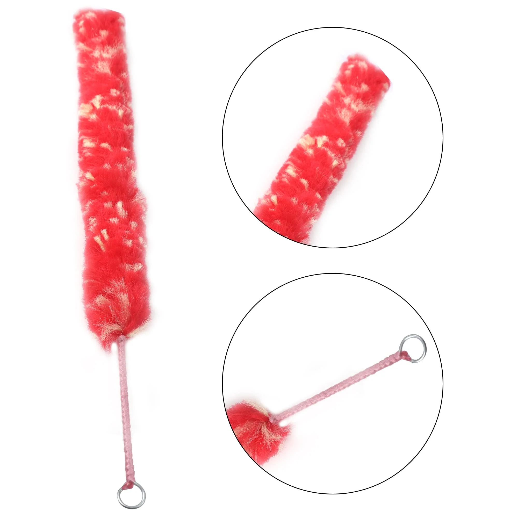 2Pcs Yootones Flutes Cleaning Brush, Practical Nylon Flute Cleaning Brush Flute Cleaning Swab Brush Compatible with Woodwind Flute Parts (Red) - Image 2