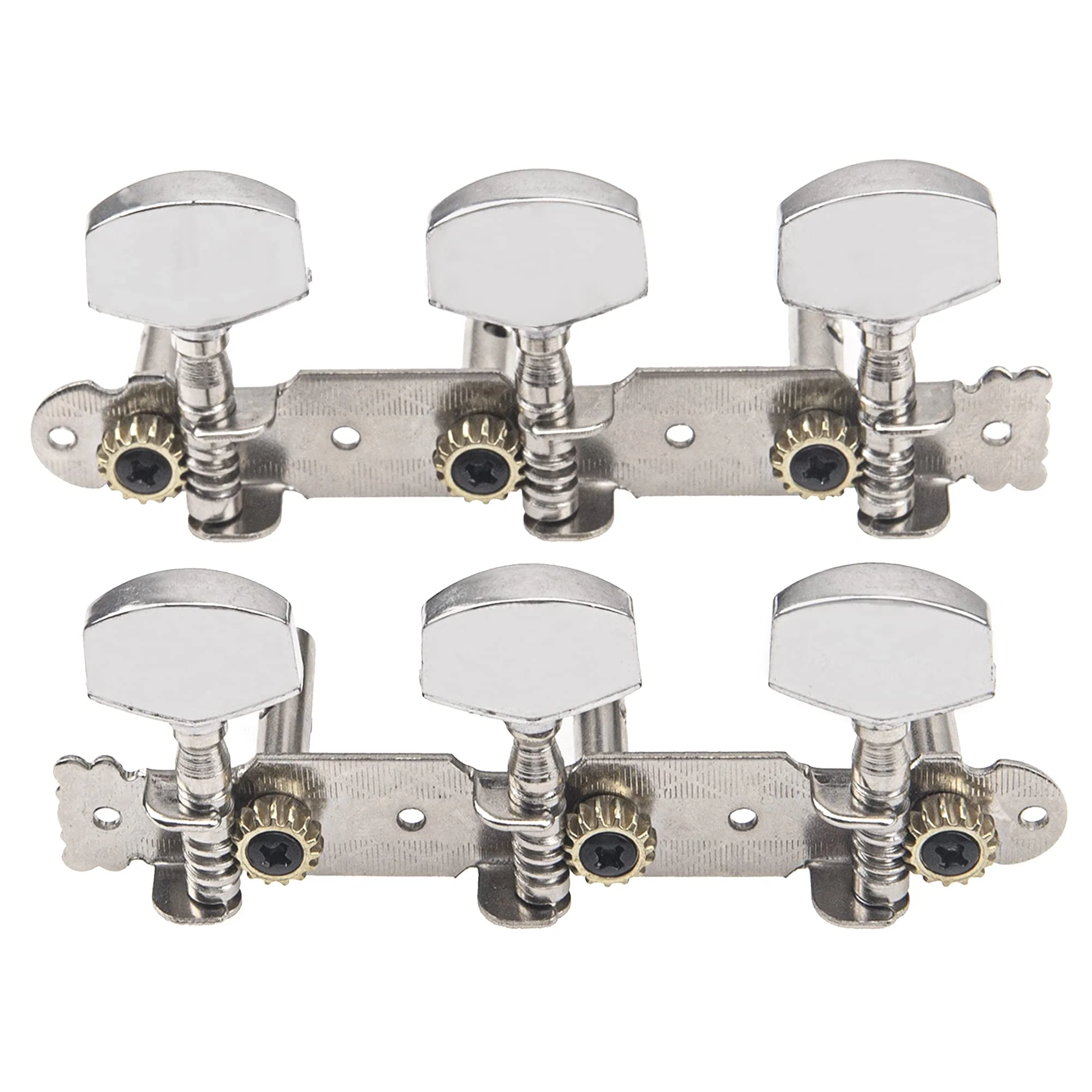 2Pcs Yootones Guitar Tuning Pegs Keys 3R3L Machine Heads Tuners Set Compatible with Acoustic Folk Classical Guitar (Silver) - Image 3