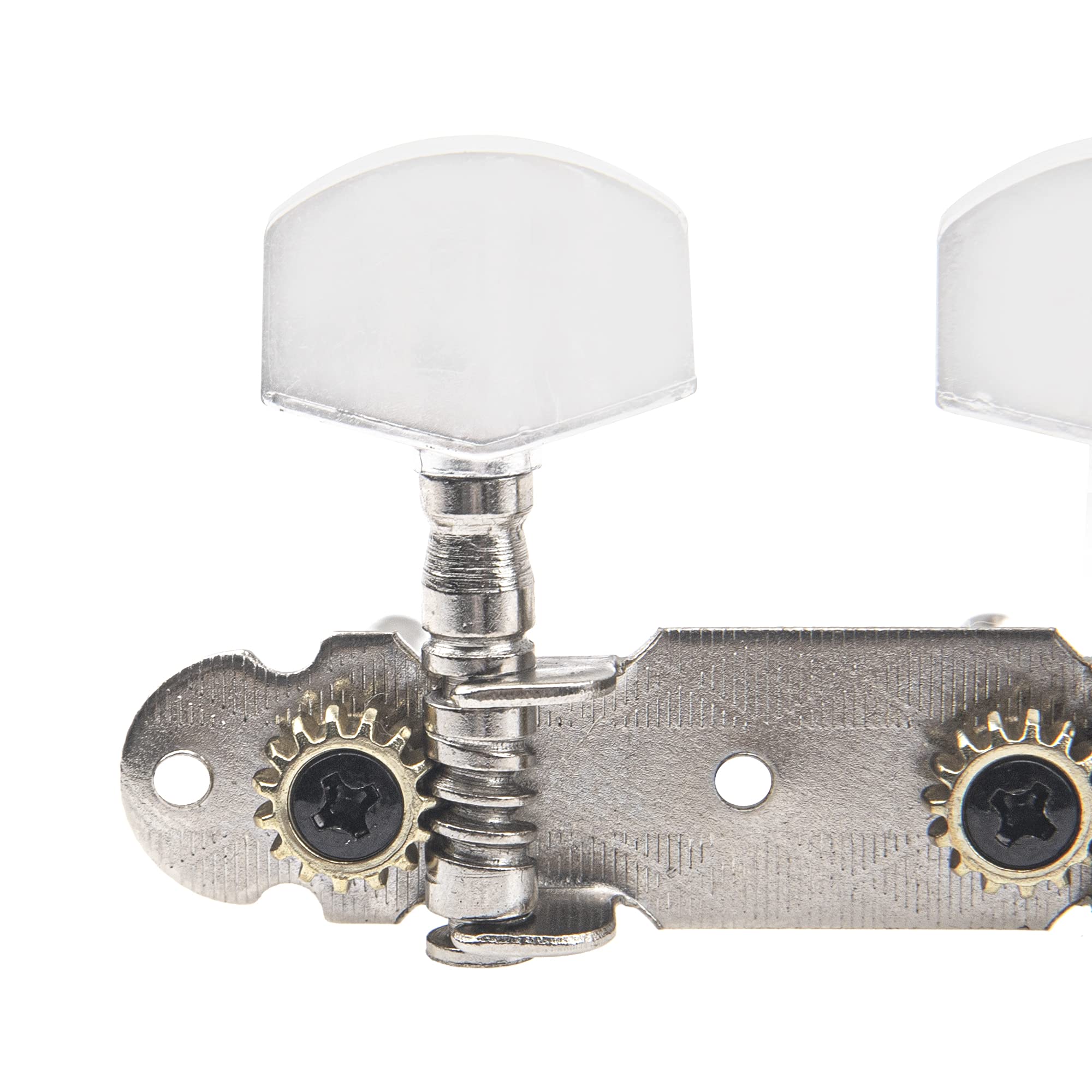 2Pcs Yootones Guitar Tuning Pegs Keys 3R3L Machine Heads Tuners Set Compatible with Acoustic Folk Classical Guitar (Silver) - Image 5
