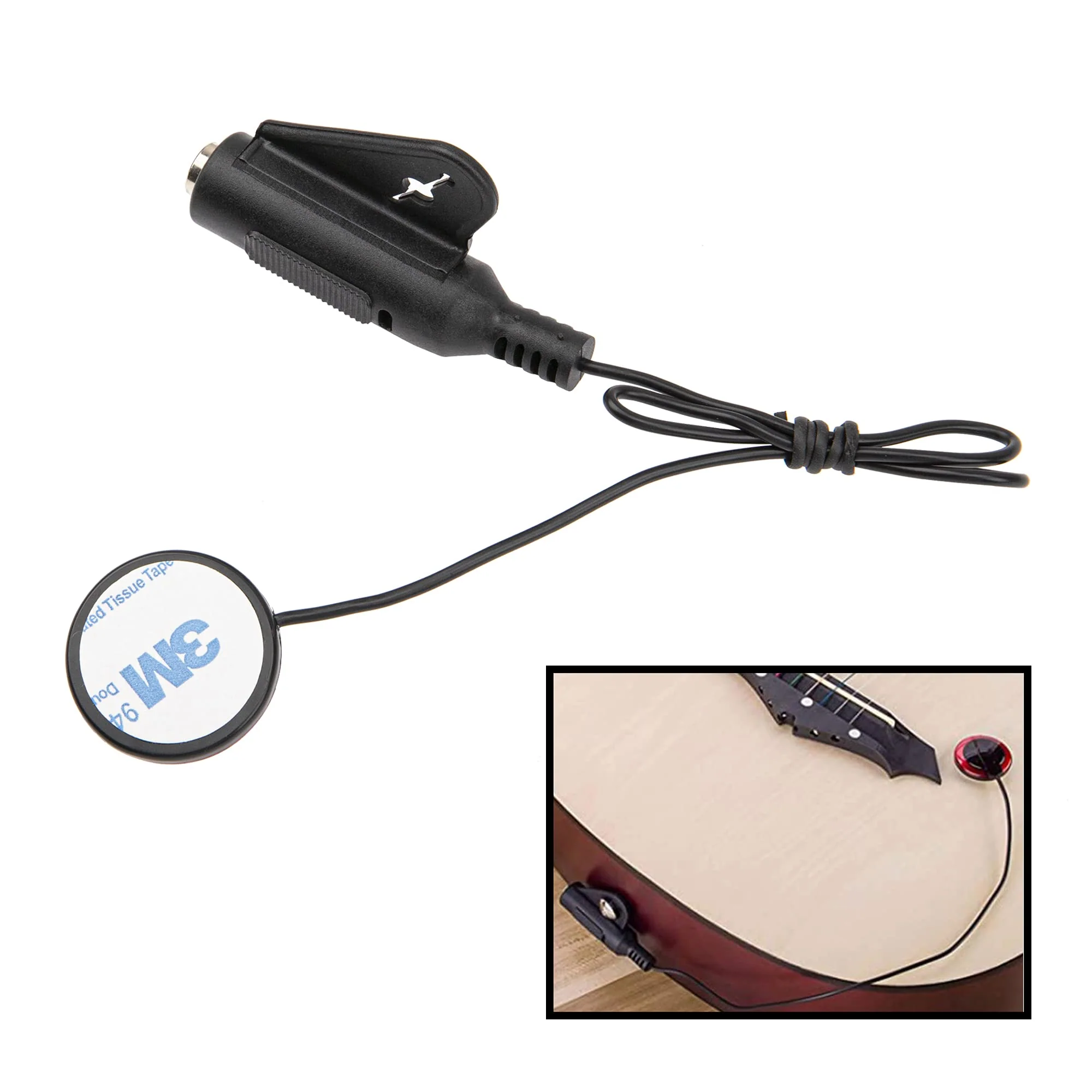 2Pcs Yootones Piezo Contact Microphone Pickup Compatible with Acoustic Classic Guitar Ukulele Erhu Banjo Mandolin Musical Instruments - Image 4