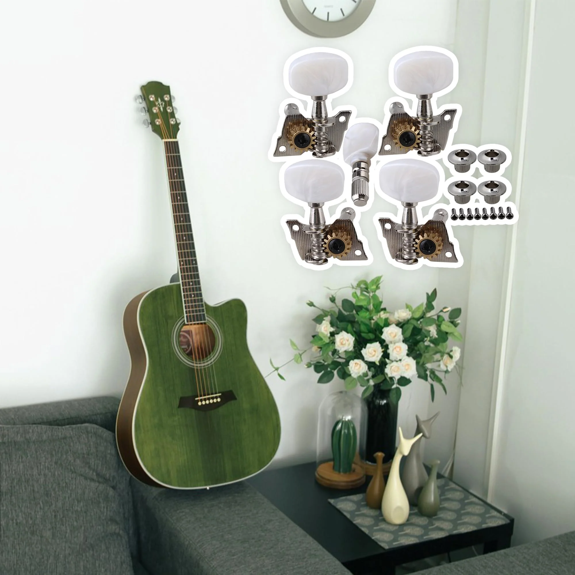 2R2L Semiclosed Banjo Strings Tuning Pegs Tuners Machine Heads Turning Keys - Image 4