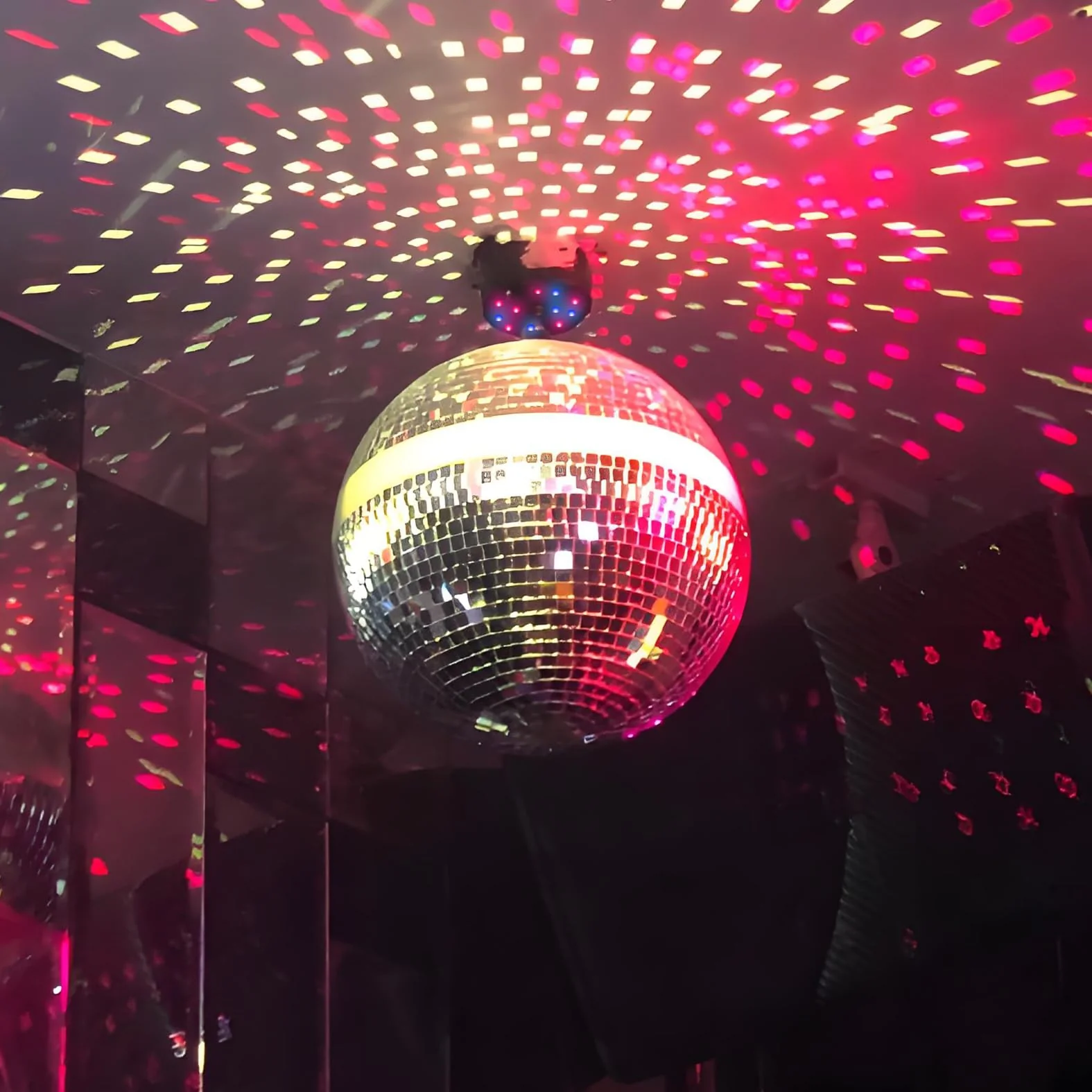 3-15RPM Disco Ball Motor Light,Adjustable Speed Disco Ball Spinner can Hang 4 6 8 12 16in Mirror Balls,Perfect for Christmas,DJ,Birthday Party Decor Disco Motor Light - Image 3