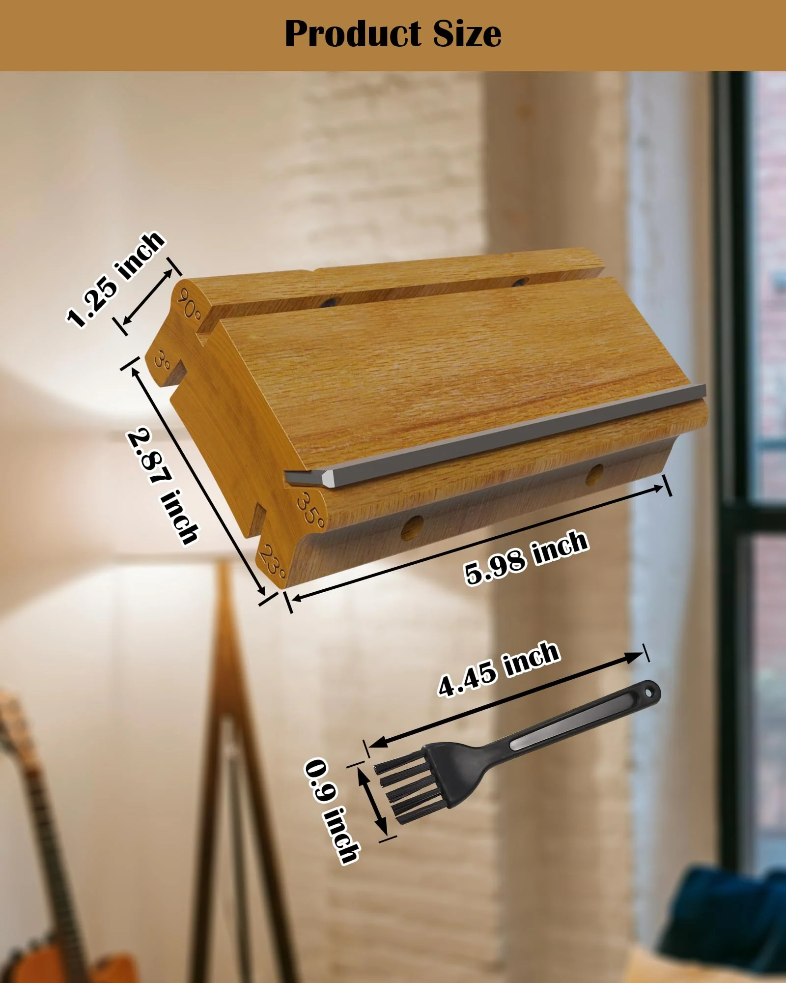 3/23/35/90 Degree Fret End Dressing, 4 in 1 Fret File-Guitar Bass Fret Beveling File Tool, Professional Luthier File for Crowning, Shaping and Deburring Frets - Image 2