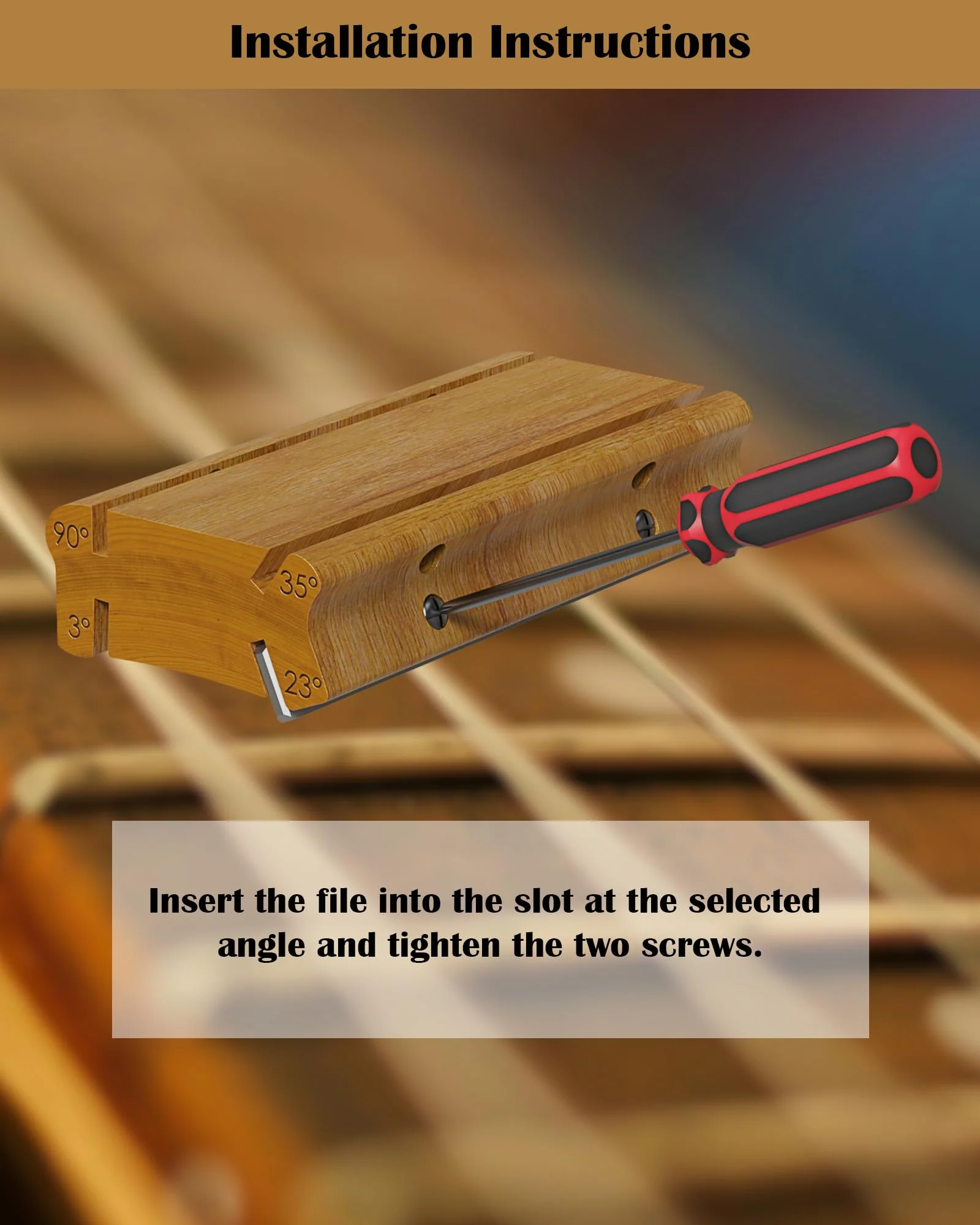 3/23/35/90 Degree Fret End Dressing, 4 in 1 Fret File-Guitar Bass Fret Beveling File Tool, Professional Luthier File for Crowning, Shaping and Deburring Frets - Image 4