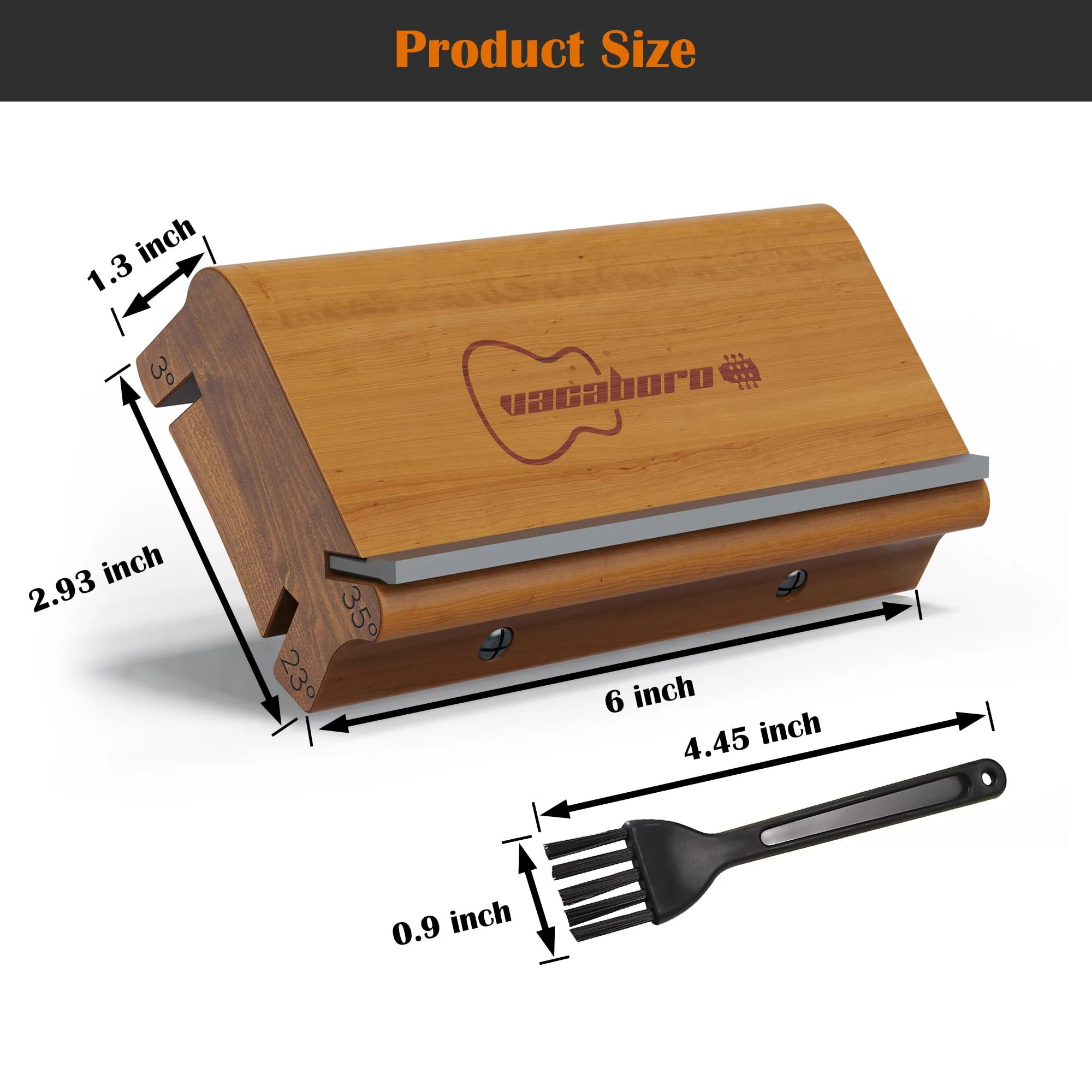 3/23/35 Degree Fret End Beveling File, 3 in 1 fret file - Guitar Bass Fret End Dressing, Guitar Fret Crowning End Bevel File Luthier Tools for Rounding, Shaping and Deburring Frets Sprouts - Image 2