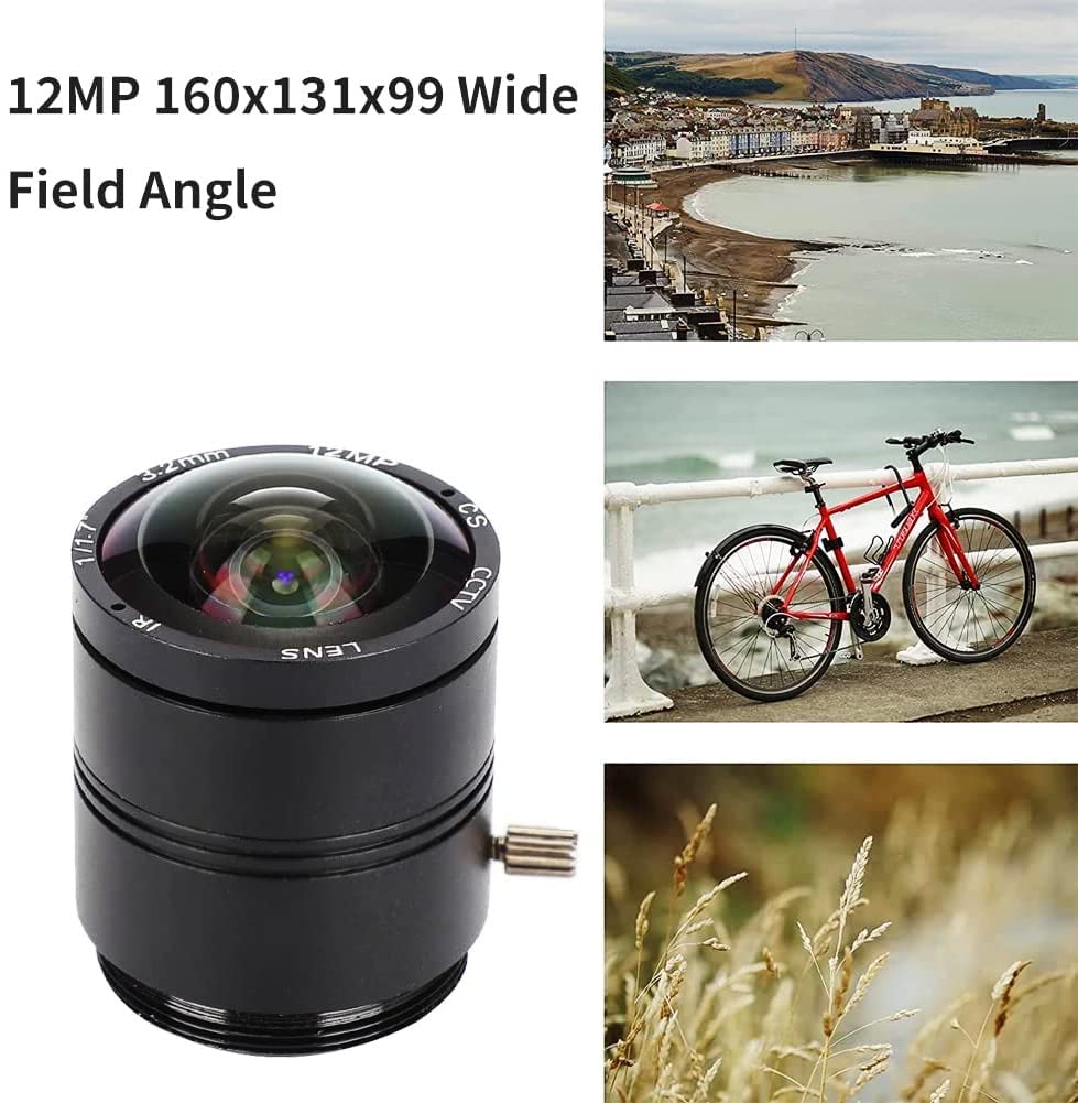 3.2mm 12MP F1.2 HD CCTV Lens, 3.2mm 12MP F1.2 Professional CS Mount Security Surveillance Camera Fixed Length Lens for CCTV Camera Lens - Image 2