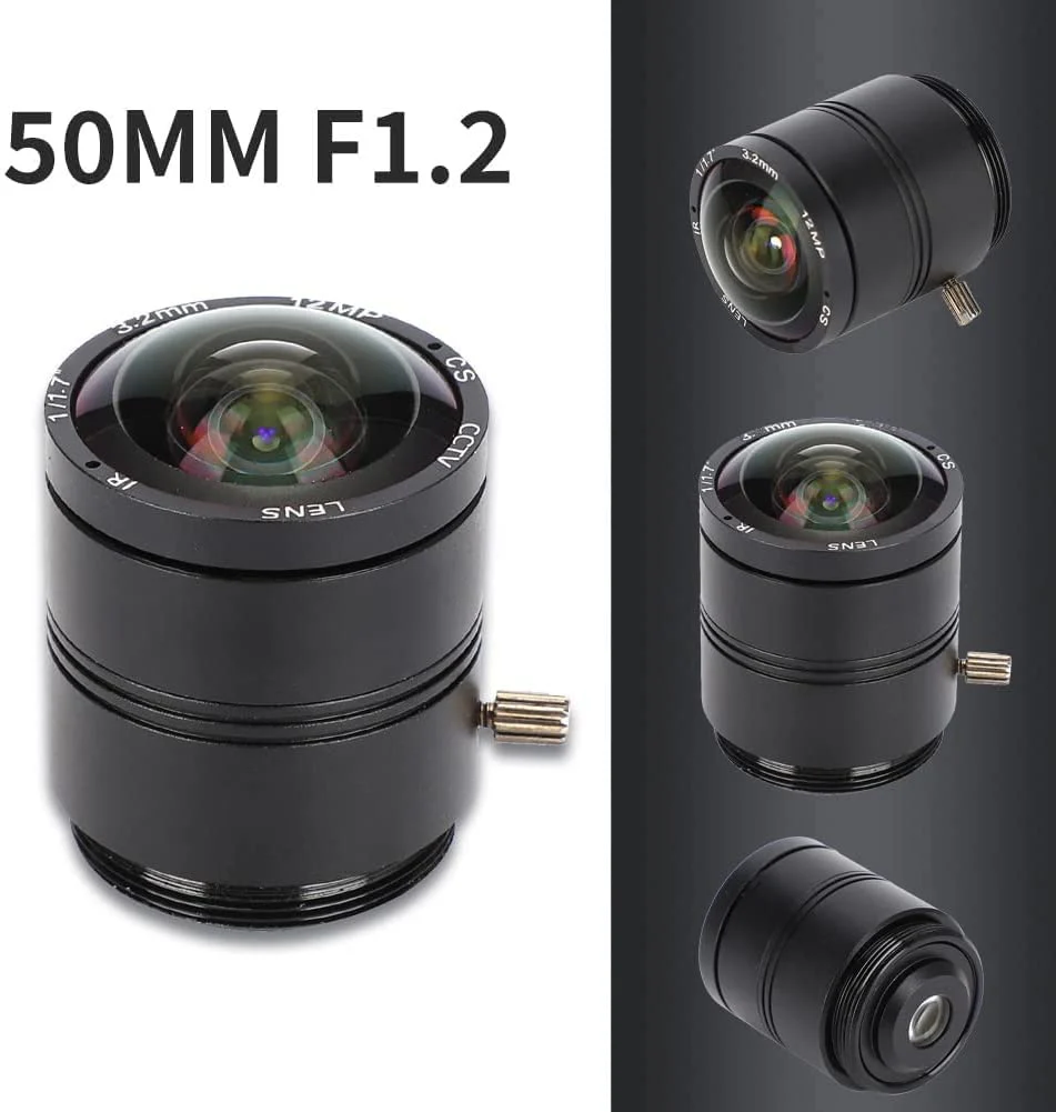 3.2mm 12MP F1.2 HD CCTV Lens, 3.2mm 12MP F1.2 Professional CS Mount Security Surveillance Camera Fixed Length Lens for CCTV Camera Lens - Image 5