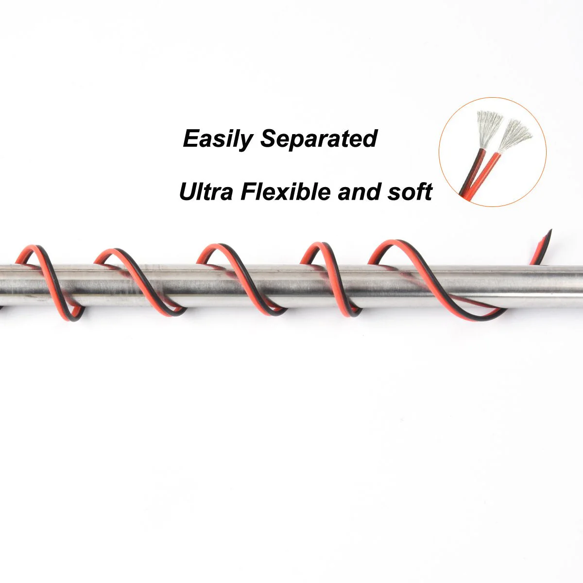 3.3 mm² 12 AWG Silicone Electric Wire Cable Connecting 10 Metres [5 Metres Black and 5 Metre Red] Soft and Flexible Made of Tinned Copper Wire High Temperature Resistance 200 Celsius 600 V 3.3 mm²/12AWG-5 metres - Image 3