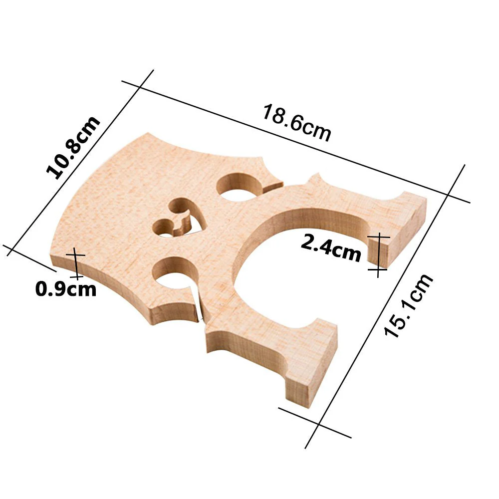 3/4 Maple Bridge,HUIOP 1pc Replacement Part 3/4 Maple Bridge for Double Bass Contrabass Upright Bass - Image 7