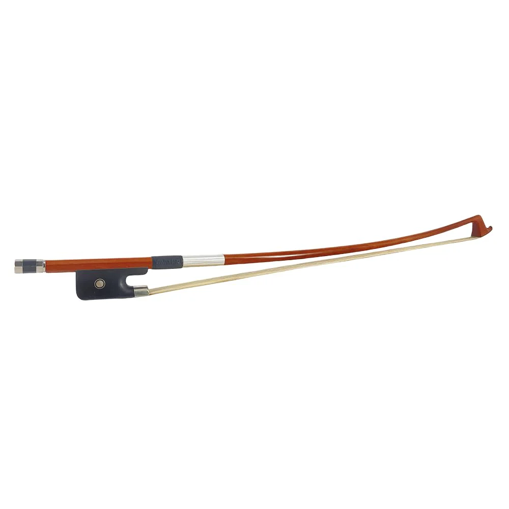 3/4 size Double bass bow Brazilwood Ebony Frog Natural Mongolian HorseHair Well Balance (French Style) French Style Pearl Eye Inlay - Image 7