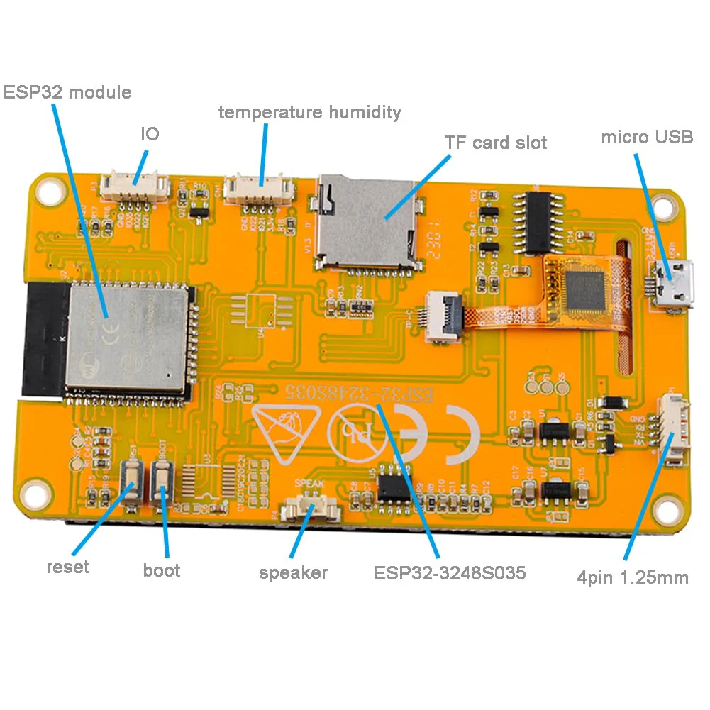 3.5" inch ESP32 Display ESP32-3248S035C Capacitive Touch Screen TFT LCD Module 320x480 ST7796 ESP-32 Development Board for Arduino IDE - Image 2