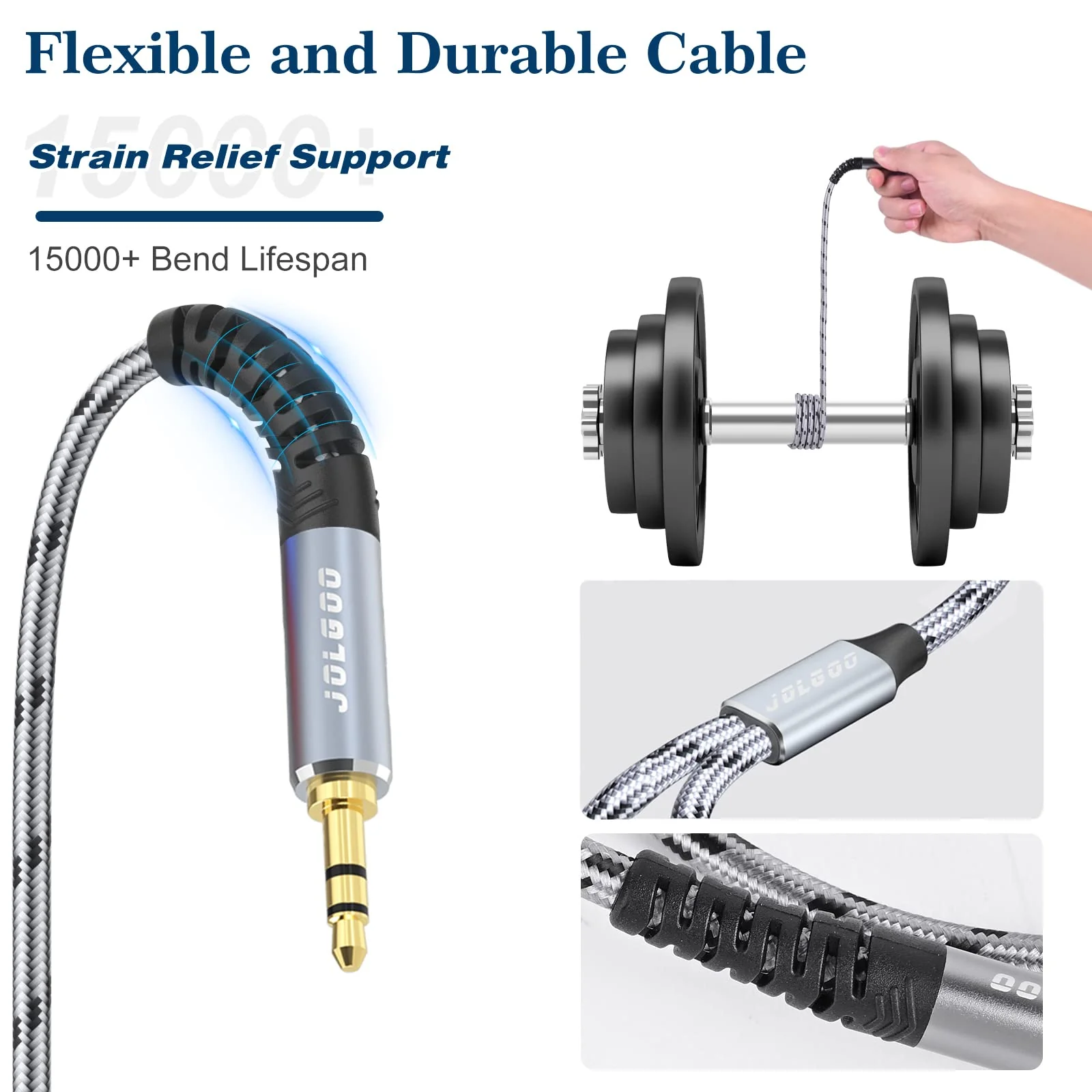 3.5 mm TRS to Dual XLR Male Pro Stereo Breakout Cable, 1/8" TRS Stereo to 2 XLR Male Y Splitter Patch Microphone Cable, 15 Feet 3.5mm to Dual XLR Male - Image 5