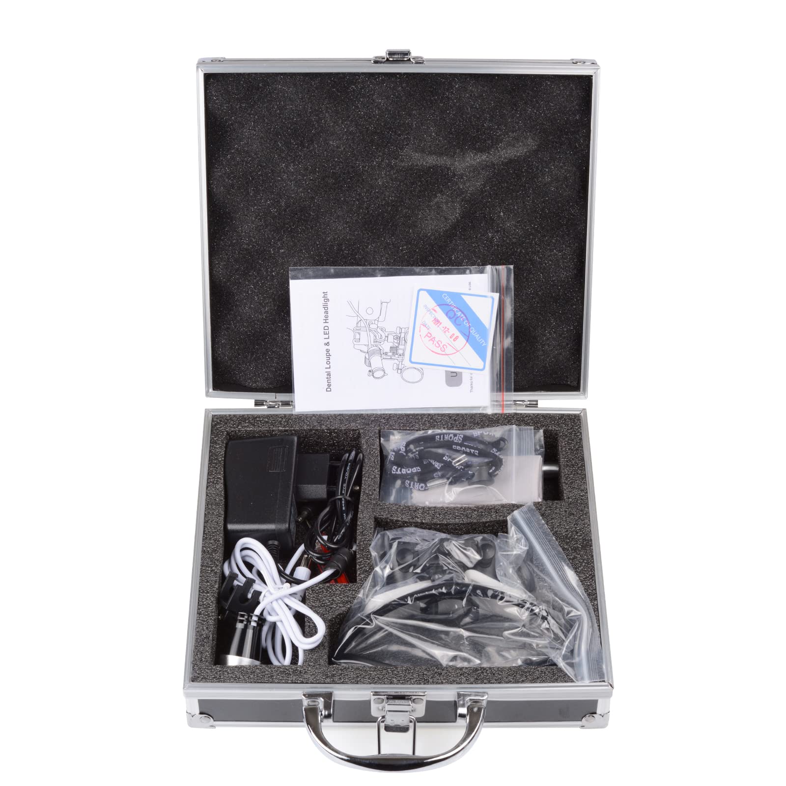 3.5 x 420mm Black Magnifying Glass with 3W LED Headlight for Surgical Lab Applications - Image 8