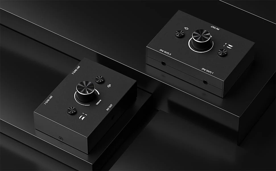 3.5mm Stereo Audio Switch Audio Switcher Passive Speaker Headphone Manual Selector Splitter Box Audio Sharing 3.5mm Switch 2 Port Black - Image 4
