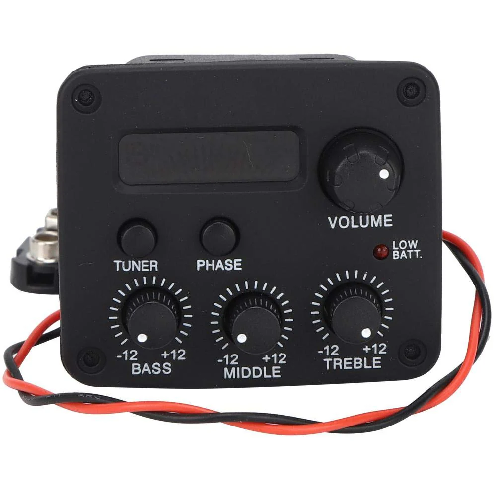 3 Band EQ Pre-Amp Equalizer Pickup,Guitar EQ Equalizer Piezo Pickup System with LCD Screen Display for Guitar Accessory - Image 2