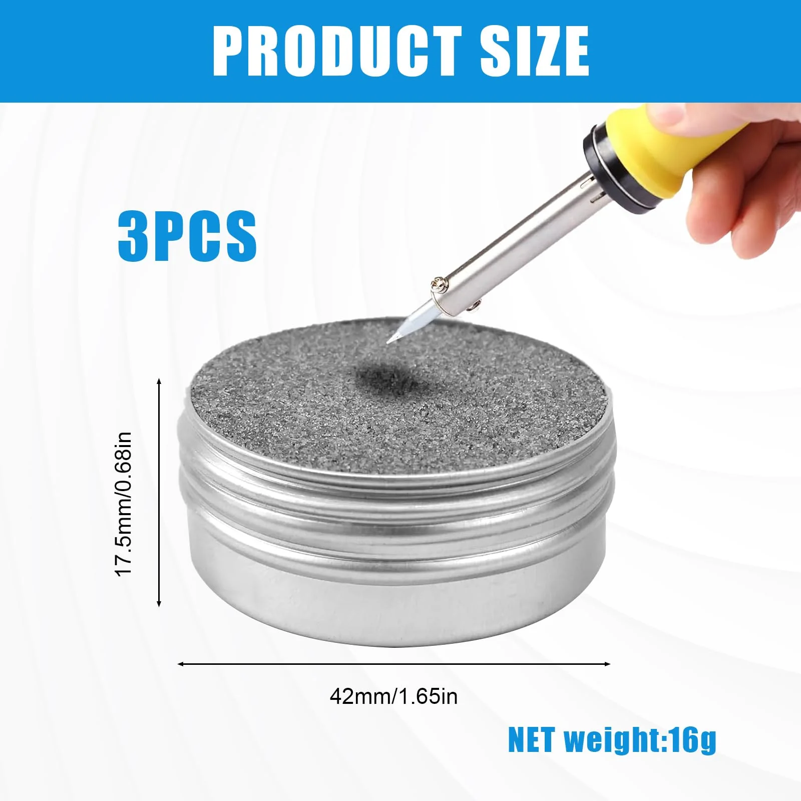 3 cans of soldering tip cleaner, soldering tips reactivator, reactivation oxidised soldering tips, used for maintenance and repair of the soldering tip (net weight: 16 g can) - Image 7