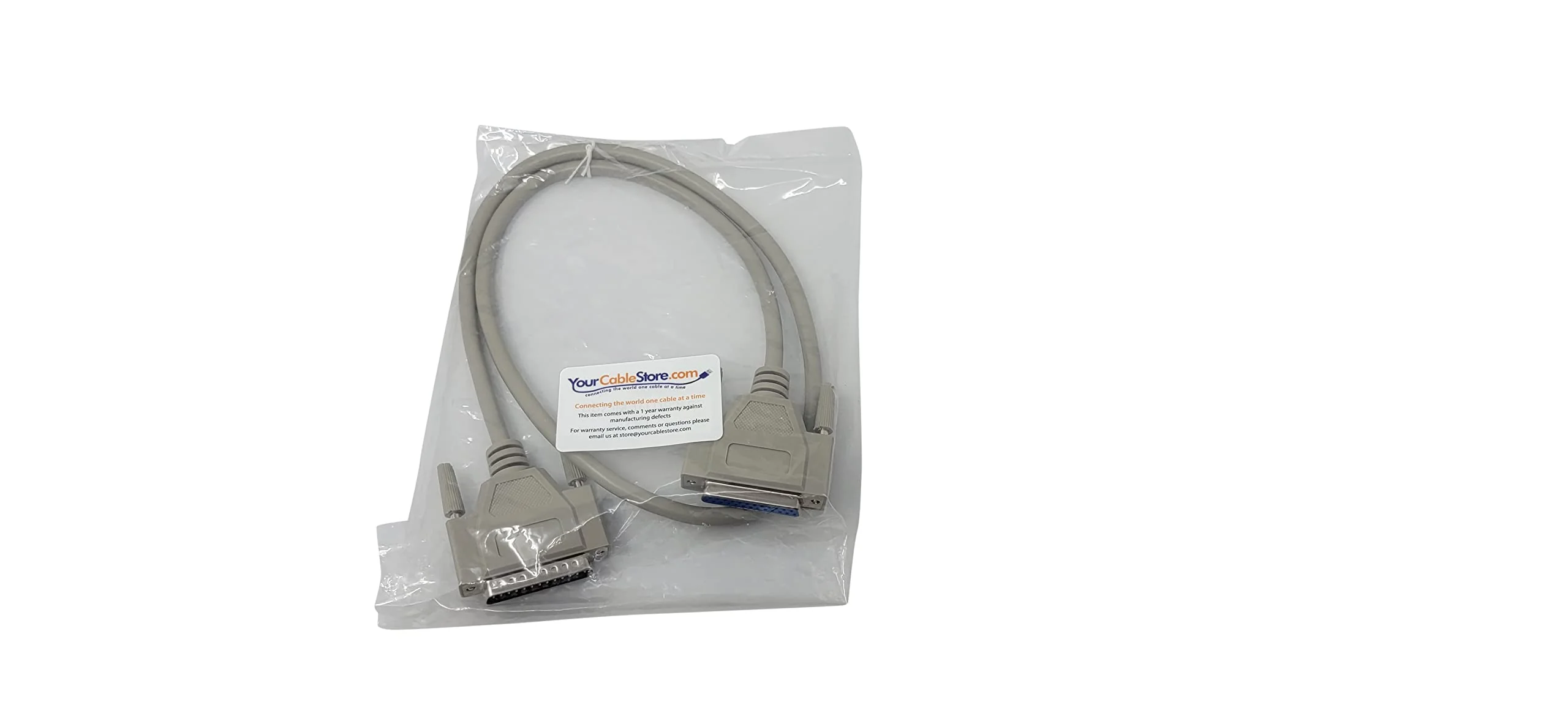 3 Foot DB25 25 Pin Serial Port Cable Male/Female RS232 - Image 2
