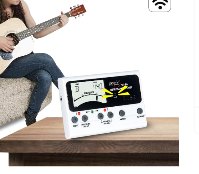 3-in-1 Digital Metronome, Tuner & Tone Generator for Guitar, Bass, Violin & Ukulele. 0.1Hz Precision, 5 Modes, Rechargeable, 30-280 BPM Beat Range. Professional Musician's Tool. - Image 5