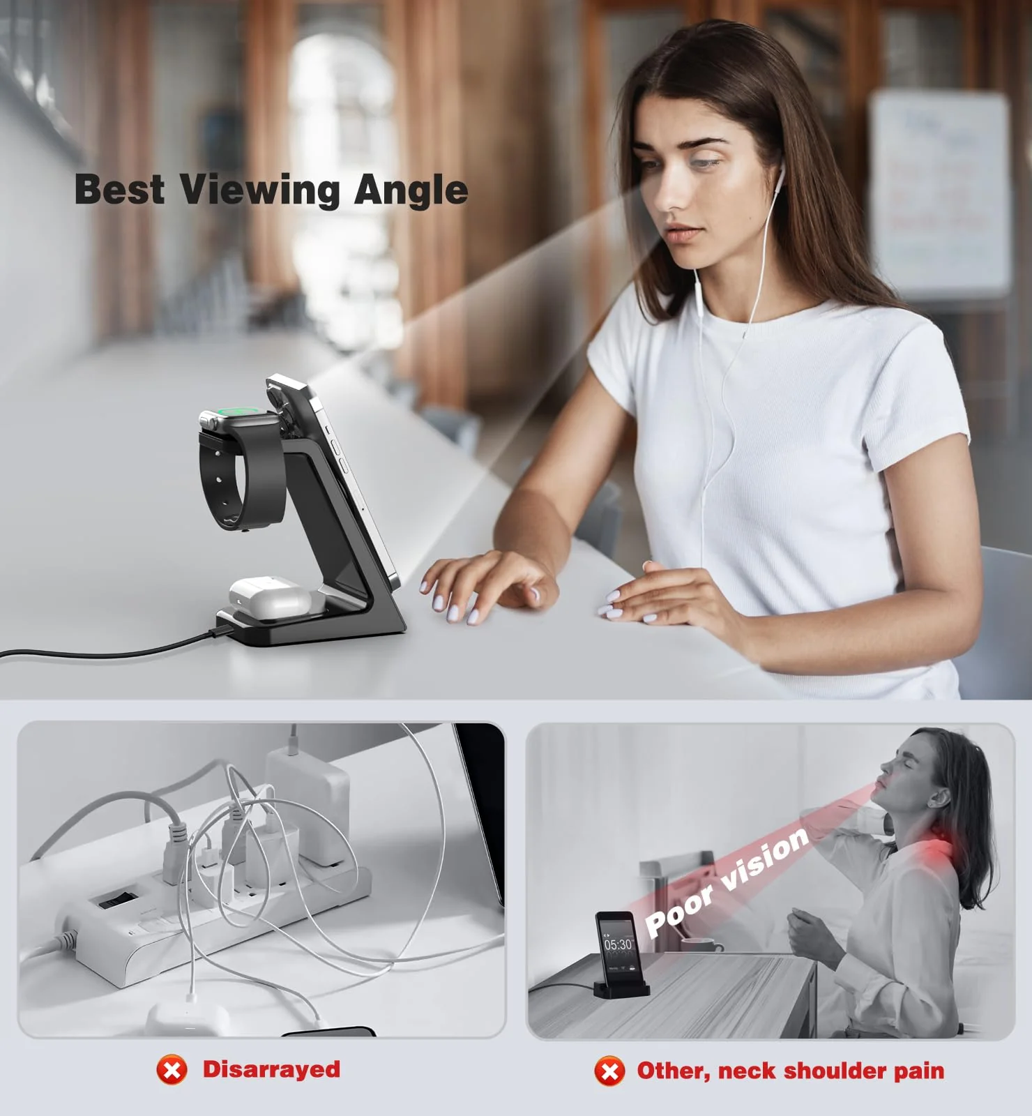 3 in 1 Magnetic Wireless Charging Station Apple 20W Mag-Safe Charger Stand Magnetic Wireless Charger for iPhone 16 15 14 13 12 Pro/Pro Max/Plus/Mini AirPods 2/3/Pro iWatch Ultra/8/7/SE/6/5/4/3/2 - Image 3