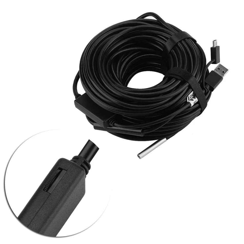 3 in 1 USB Endoscope, Inspection Camera Endoscope, 20 Metres, 5.5 mm, 720p Megapixel, HD IP67 Waterproof Snake Camera, 6 Adjustable LED Light for Pipe Car Inspection for Smartphone - Image 6