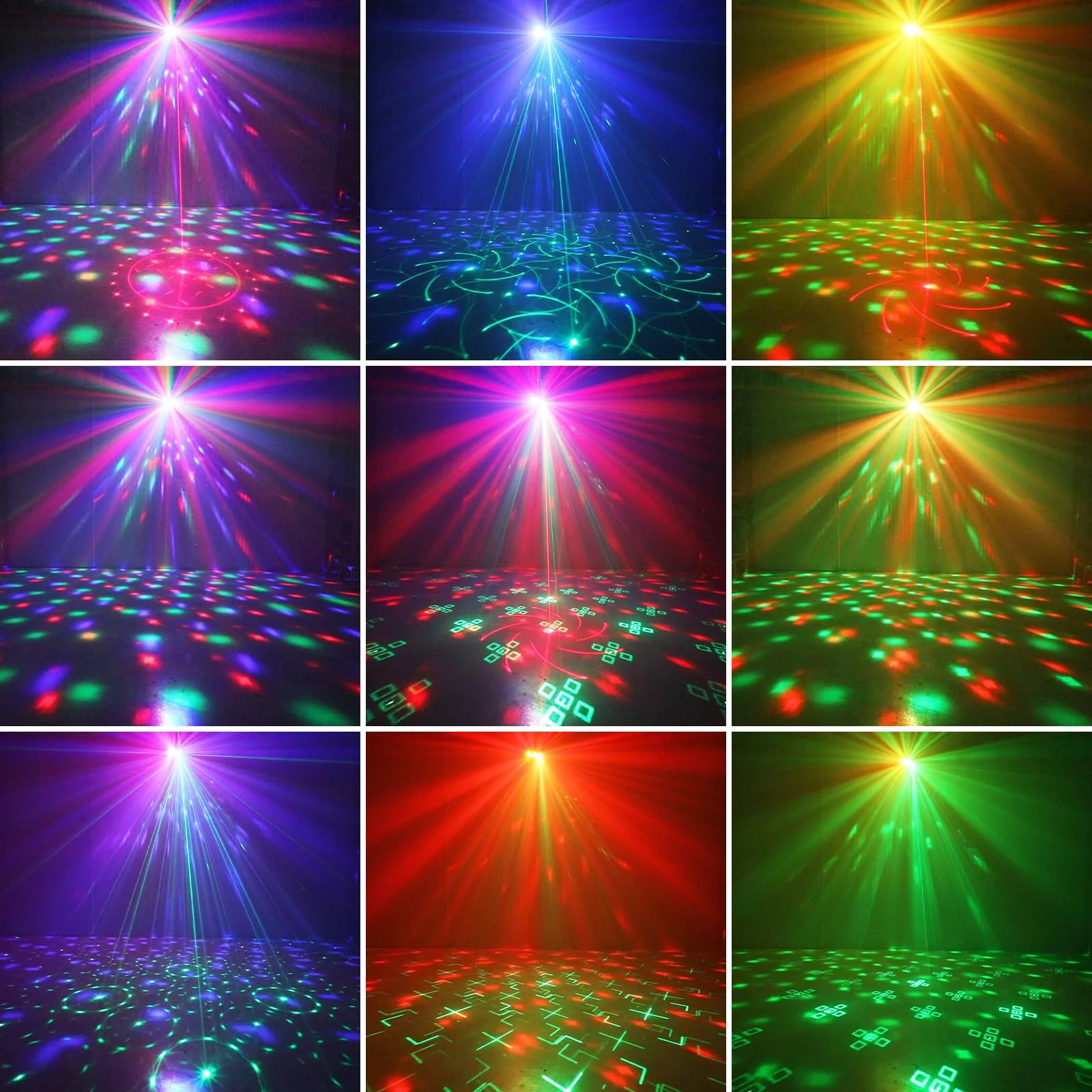 3 in 1 USB Sound Activated Party Light Disco Ball Lights,RGBW 4 Lens Dj Strobe Stage Lighting with Remote Control for Parties Indoor Dance Karaoke KTV Show Club - Image 3