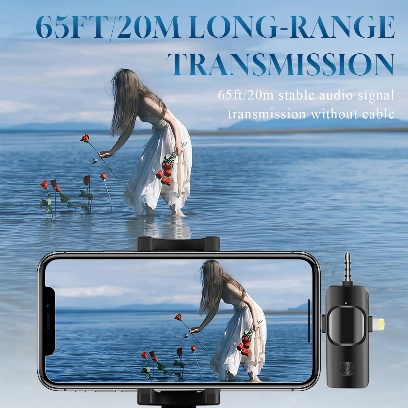3 in 1 Wireless Lavalier Microphone for iPhone, iPad, Android, Camera,12-Hour Battery, mini Noise Reduction Recording Mic 2.4G Ultra-Low Delay, Microphone for Vlog/ TikTok/YouTube Live Stream( 3 Mic) 3MIC - Image 6