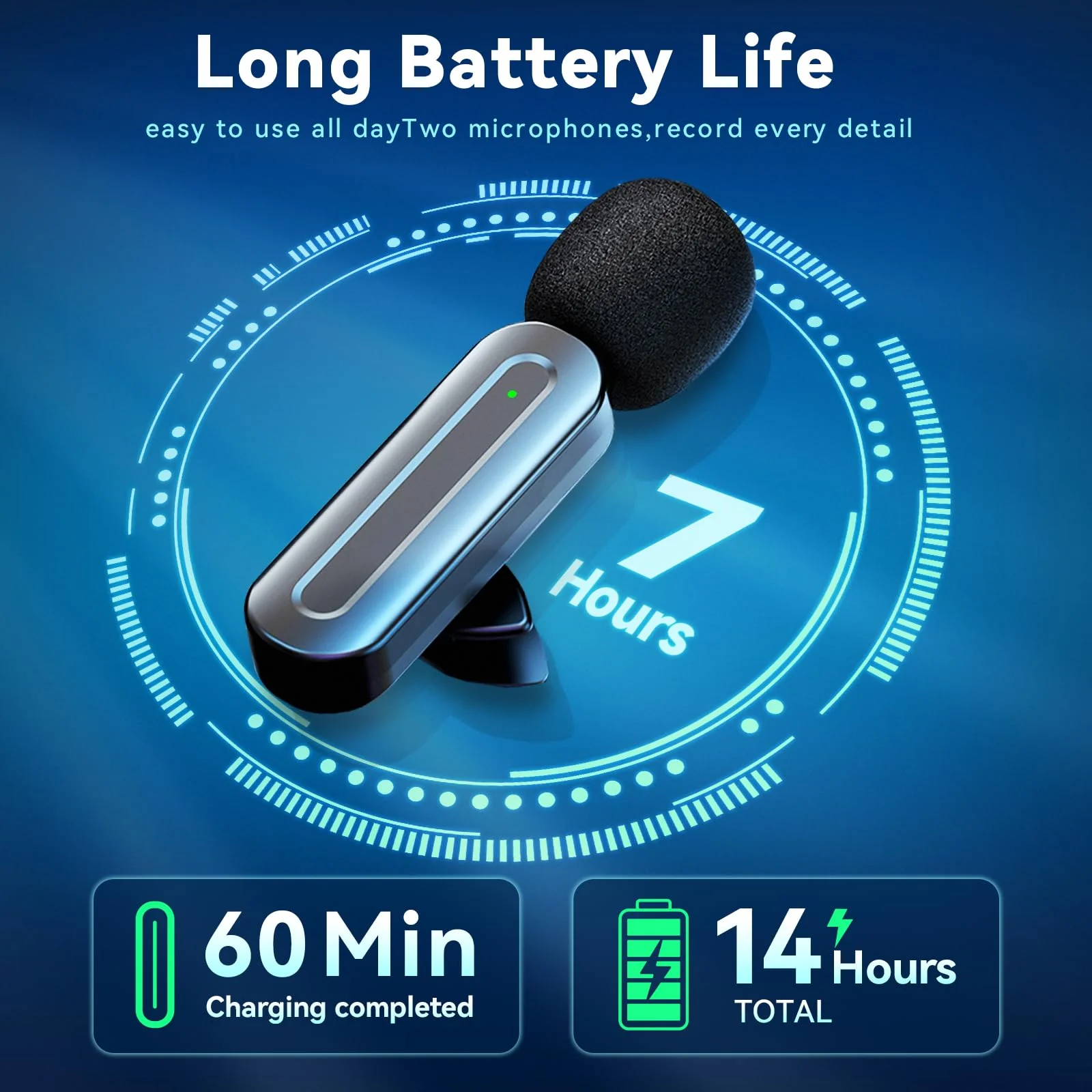 3 in 1 Wireless Lavalier Microphones for iPhone,Android,USB-C,Camera,Built-in Reduction ChipNoise,Plug-Play, 2.4G Ultra-Low Delay Mini Microphone for Interview/tiktok/Vlog/YouTube(3 MIC) 3MIC-3IN-1 - Image 4