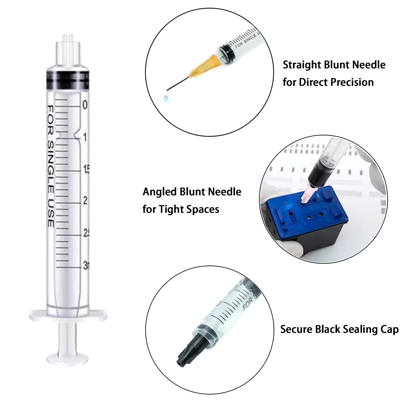 3 ml Plastic Syringe with Needle Pack of 15 Syringes Measuring Liquids Durable Colostrum Syringes Versatile Dosing Syringes Reusable Liquid Syringe Measuring Syringe for Garden & Pet Care - Image 4