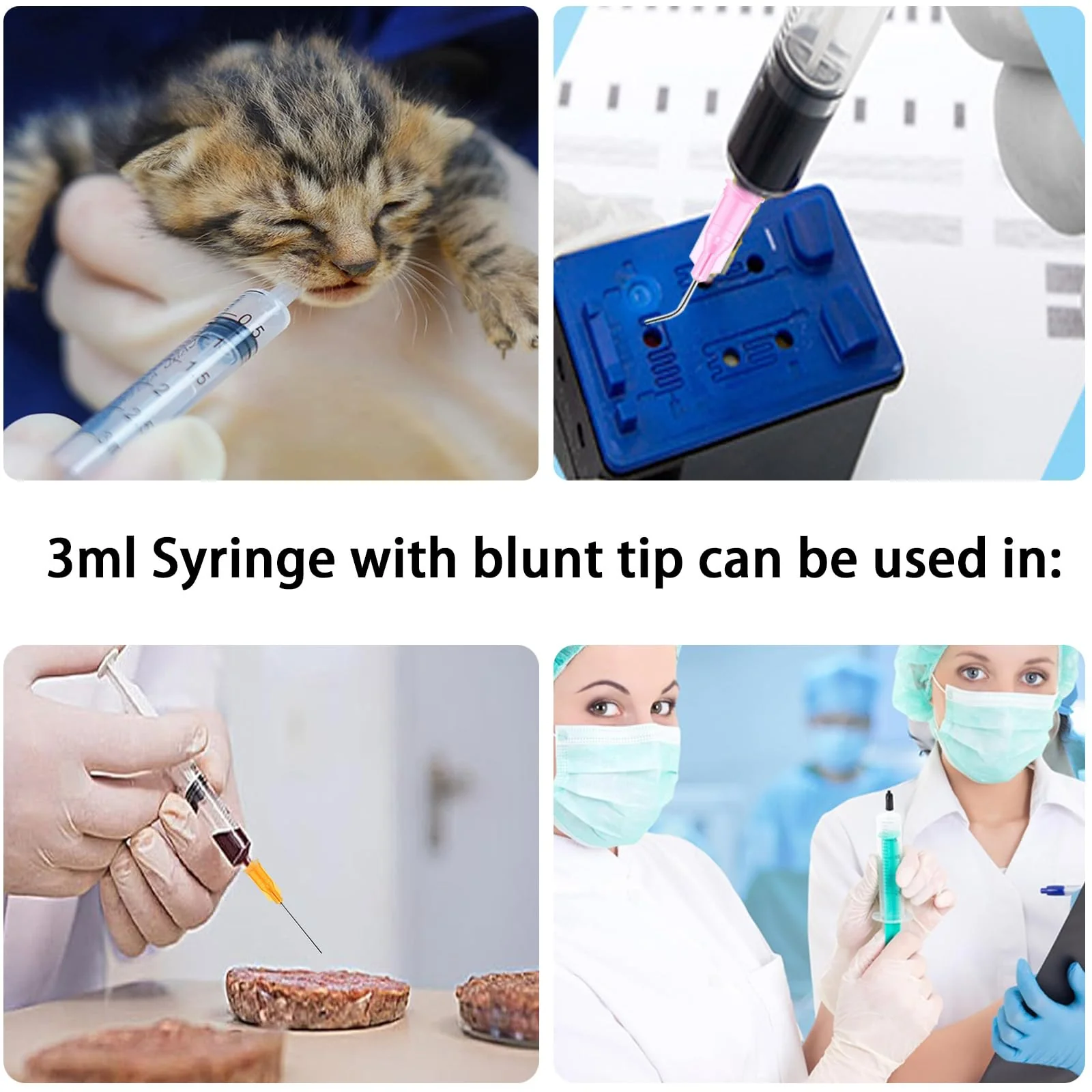 3 ml Plastic Syringe with Needle Pack of 15 Syringes Measuring Liquids Durable Colostrum Syringes Versatile Dosing Syringes Reusable Liquid Syringe Measuring Syringe for Garden & Pet Care - Image 7