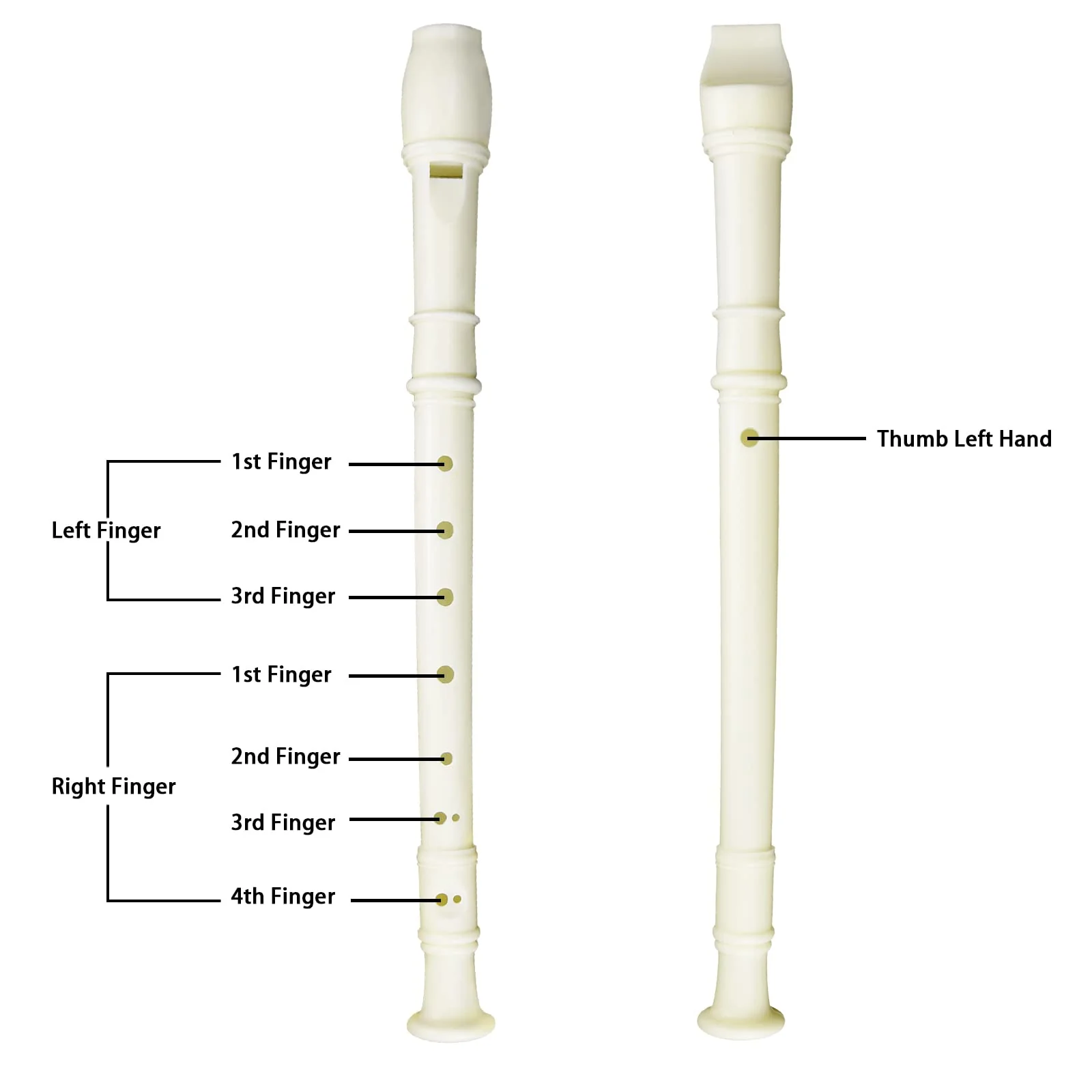 3 Pack 8 Hole Soprano Recorders Descant Flute With Cleaning Rod German Style for Beginner Graduation or Back to School Gift (blue, pink, white) blue, pink, white - Image 3