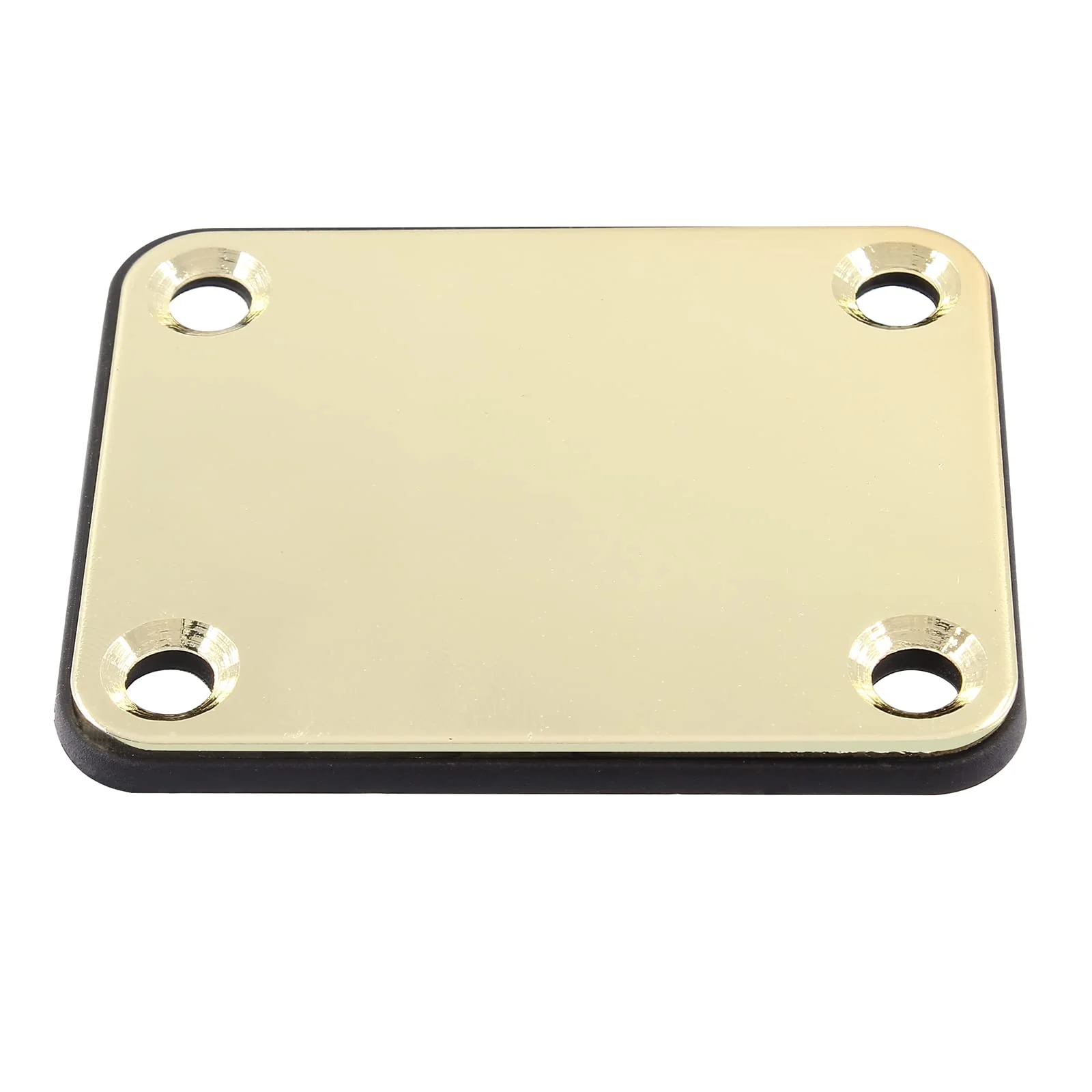 3 Pack Electric Guitar Neck Plates, Metal Guitar Neck Joint Plates with Screws Guitar Parts Replacement for Strat Tele Style Electric Guitar Bass (Black+Silver+Gold) Black+Silver+Gold-3pcs - Image 4