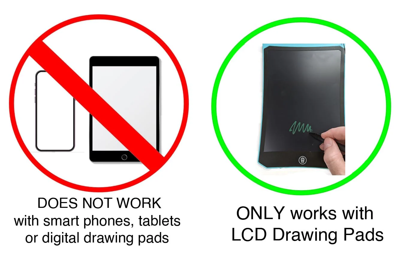 3-Pack Replacement Stylus Pen Set for LCD Writing Tablets - Compatible with All LCD Drawing Pad Brands (Does NOT Work with Digital Drawing Pads) 3-Pack - Image 2