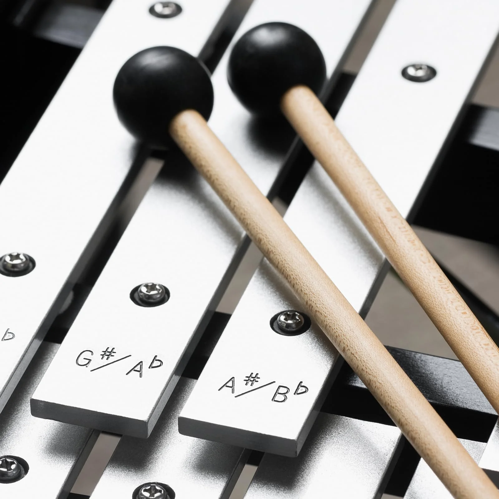 3 Pairs Blue Hard Yarn Head Keyboard Marimba Mallets,Black Rubber Bell Mallets,Felt Head Timpani Mallet,Xylophone Mallet Bass Drum Stick Glockenspiel Sticks for Percussion Instrument 3 Pairs - Image 3