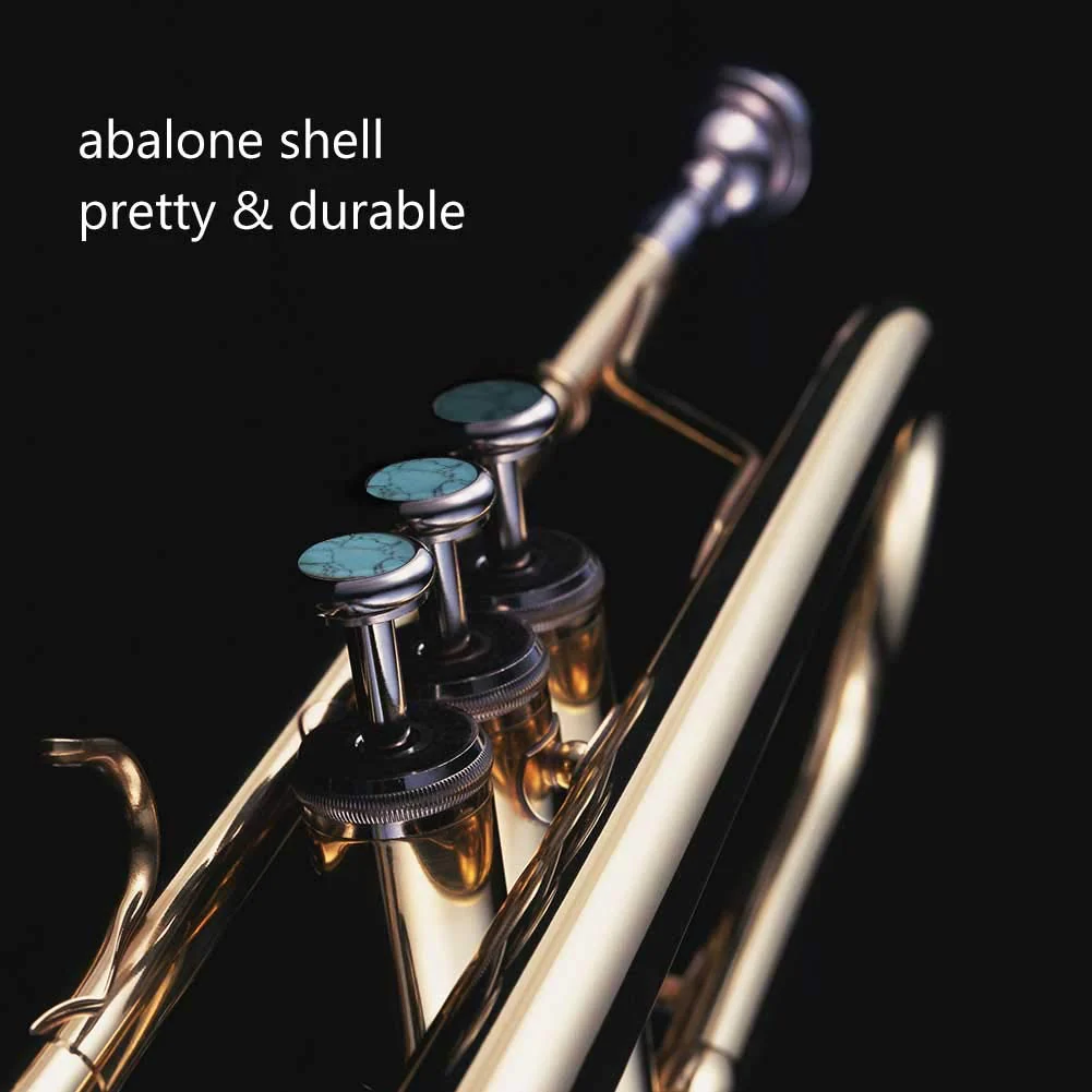 3 Pcs Trumpet Buttons Finger Key Valve hat Screw Repairing Parts for Trumpet Lovers with Abalone Shell - Image 3