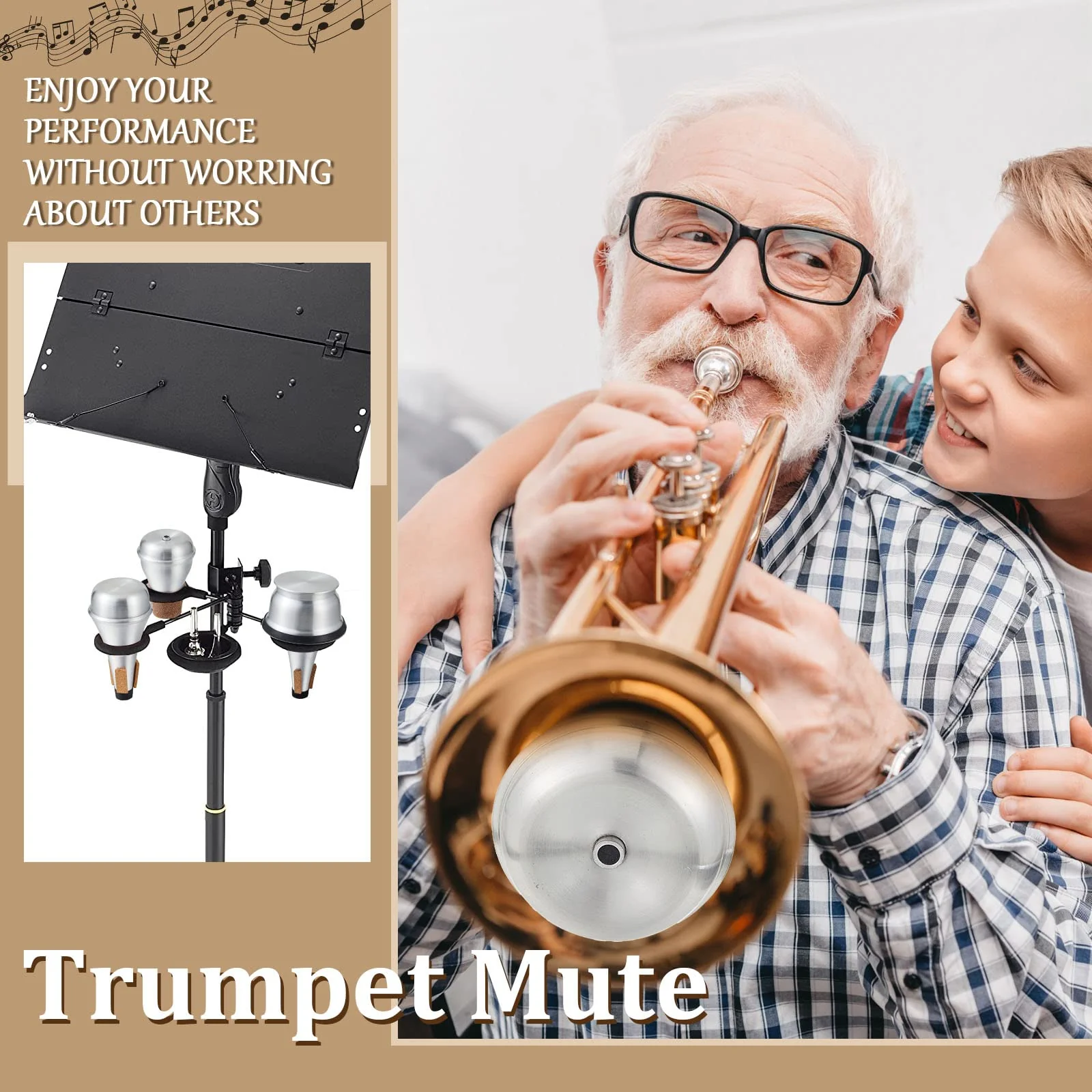 3 Pcs Trumpet Mute Set Small Practice Mute Trumpet Mute Silencer Cup Trumpet Mute All Aluminum Trumpet Mute for Beginners Students Jazz Classic Stage Performance Practice - Image 6