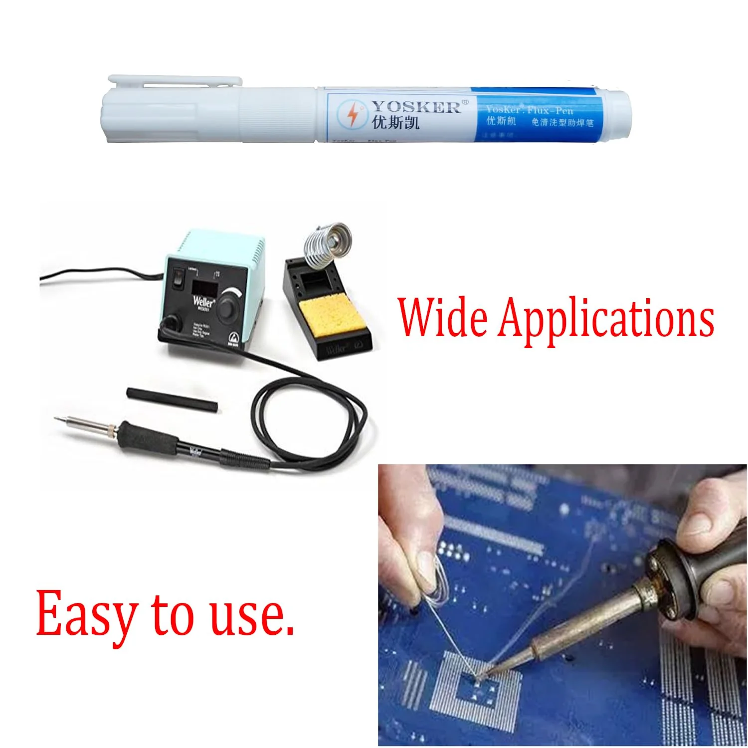 3 Pieces No Clean Solder Pen Rosin Solder Pen for Electronics Tabbing Wiring Soldering Welding Circuit Board Maintenance Liquid Solder Pen Solder Braid Liquid Solder Flow - Image 4