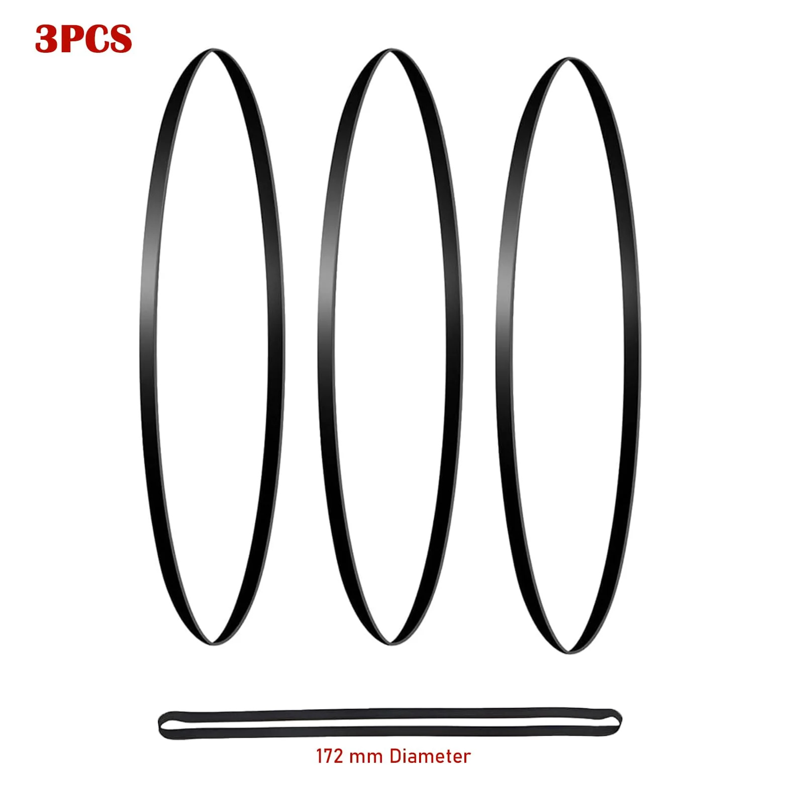 3 Pieces Turntable Belt Different Specifications Machine Recorder Rubber Belt for Repair Replacement Maintenance Most Kinds of Belt-Driven Turntables, 172MM - Image 7