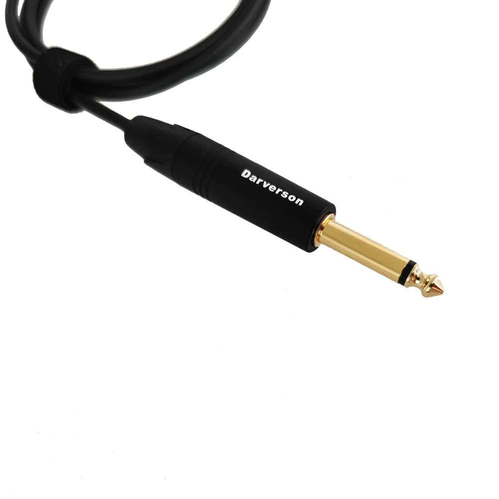 3-pin Mini XLR to 1/4 Guitar Bass Instrument Cable for AKG Transmitter with Gold Plated Connector - Image 3