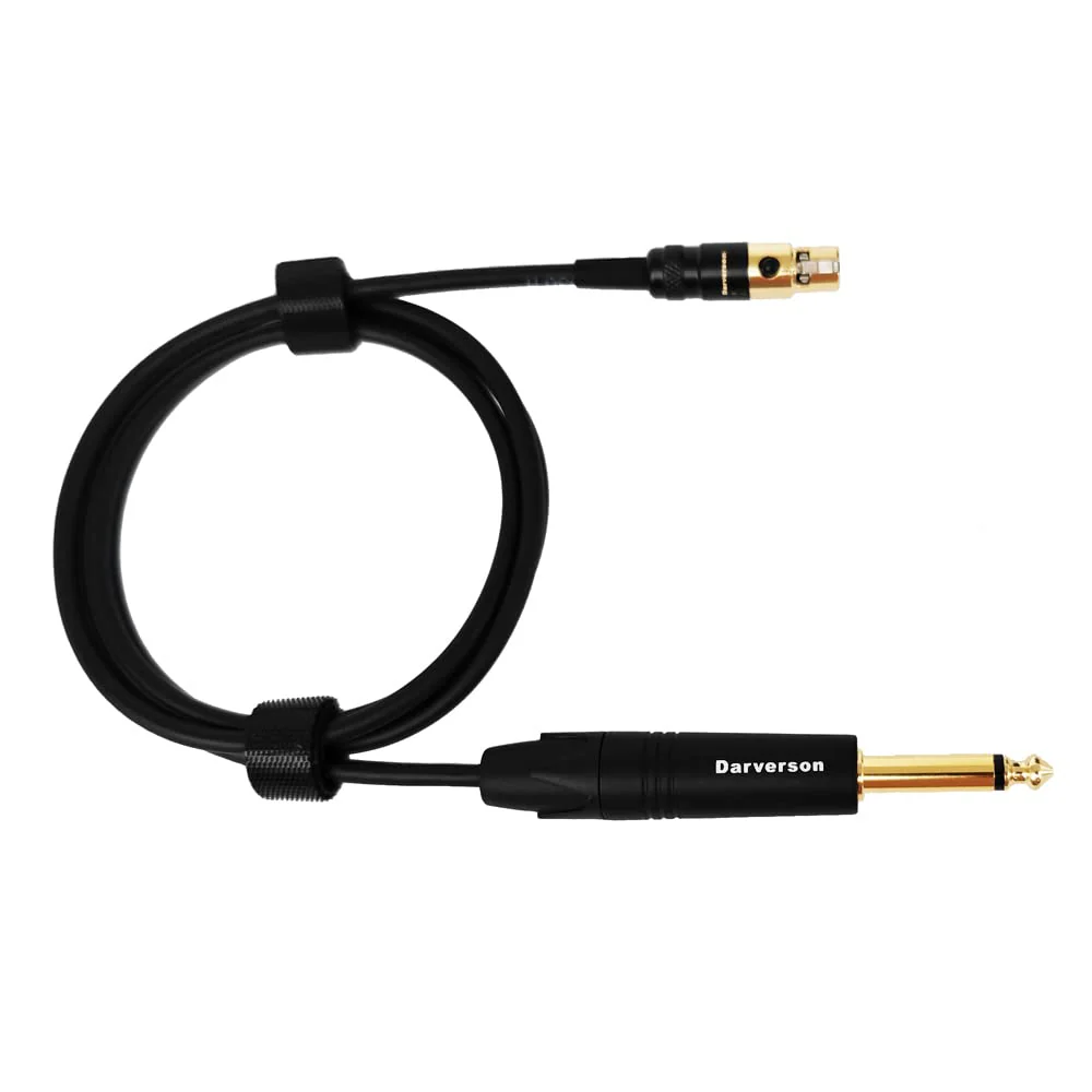3-pin Mini XLR to 1/4 Guitar Bass Instrument Cable for AKG Transmitter with Gold Plated Connector - Image 4
