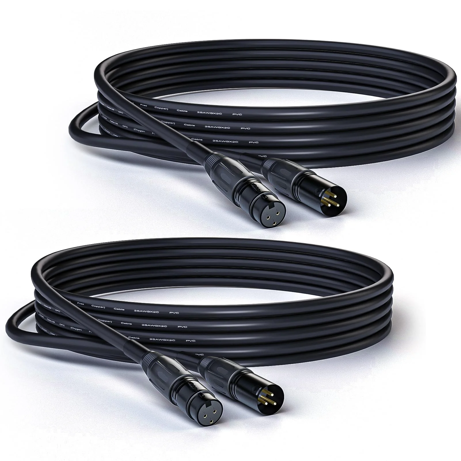 3-pin XLR Microphone Cable Male to Female, OFC (Oxygen Free Copper) Wire，XLR Cable Suitable for Mic Mixer, Speaker Systems, Radio Station and More。 XLR-FM-B (50 Feet, 1 Pack) 50 Feet - Image 4