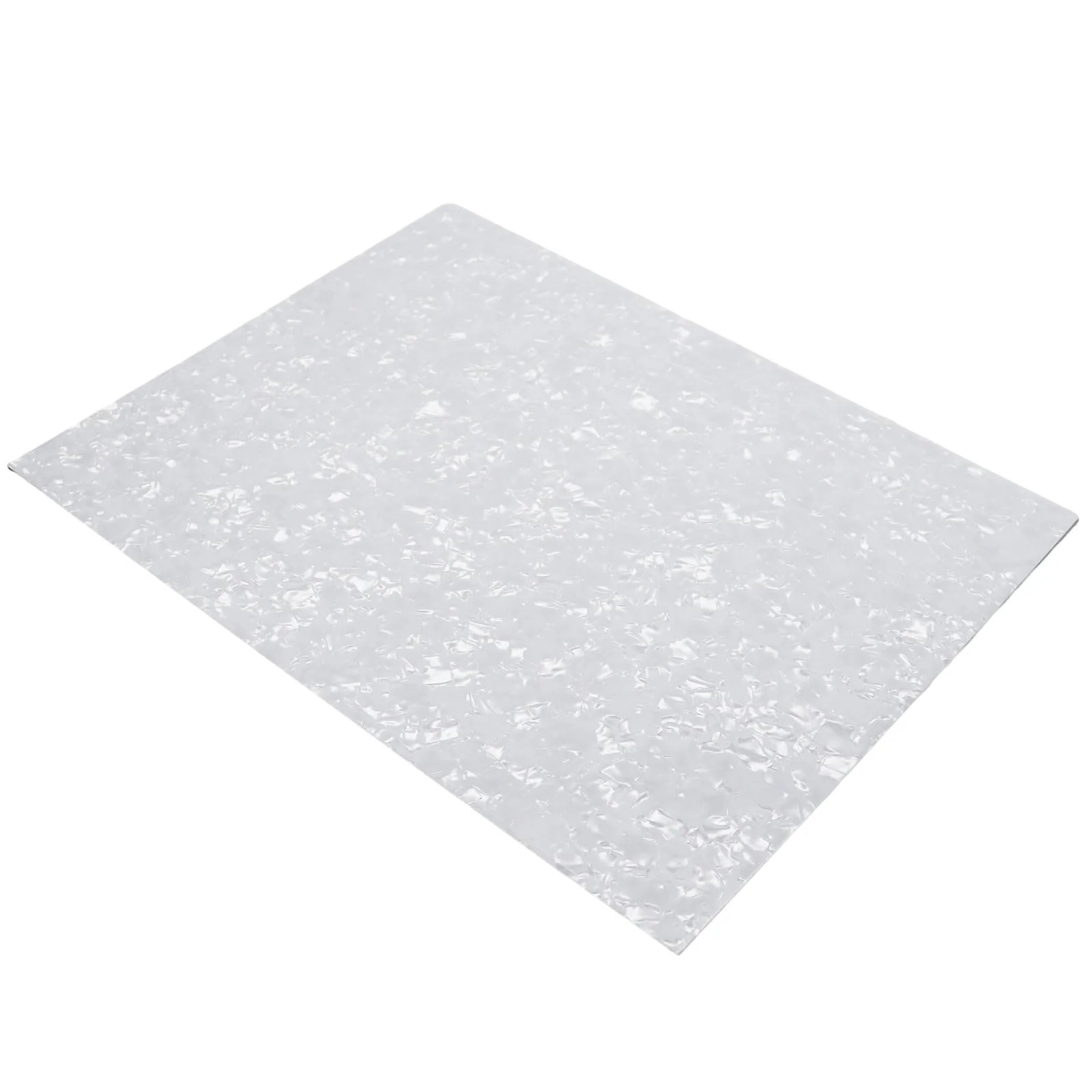 3-Ply 9.5x12 Inch Guitar and Bass Material Blank Pick Guard Scratch Plate Sheet for Jazz Precision Bass Blank Strat Tele Electric Guitar Scratch Plate Material DIY Replacement Backplate(White pearl) White pearl - Image 2