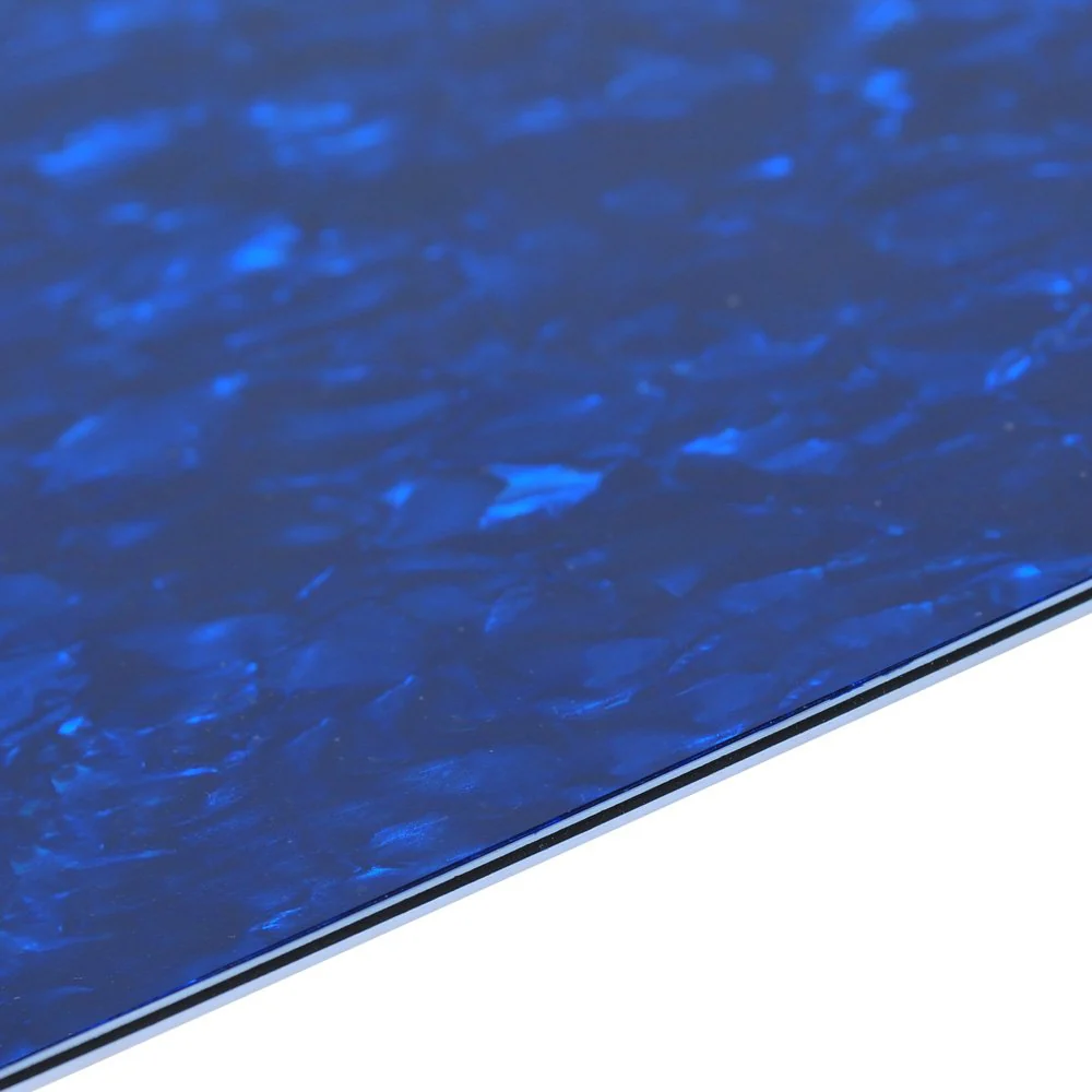 3 Ply Guitar Pickguard 29x43cm DIY Blank Guitar Bass Pickguard Scratch Plate Material Sheet for Strat Tele Electric Guitar Jazz Precision Bass (Blue pearl) - Image 3