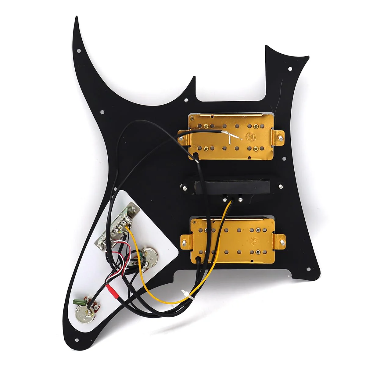 3-Ply Prewired Loaded HSH Guitar Pickups Pickguard for Ibanez Electric Guitar Replacement (Black) Black - Image 5
