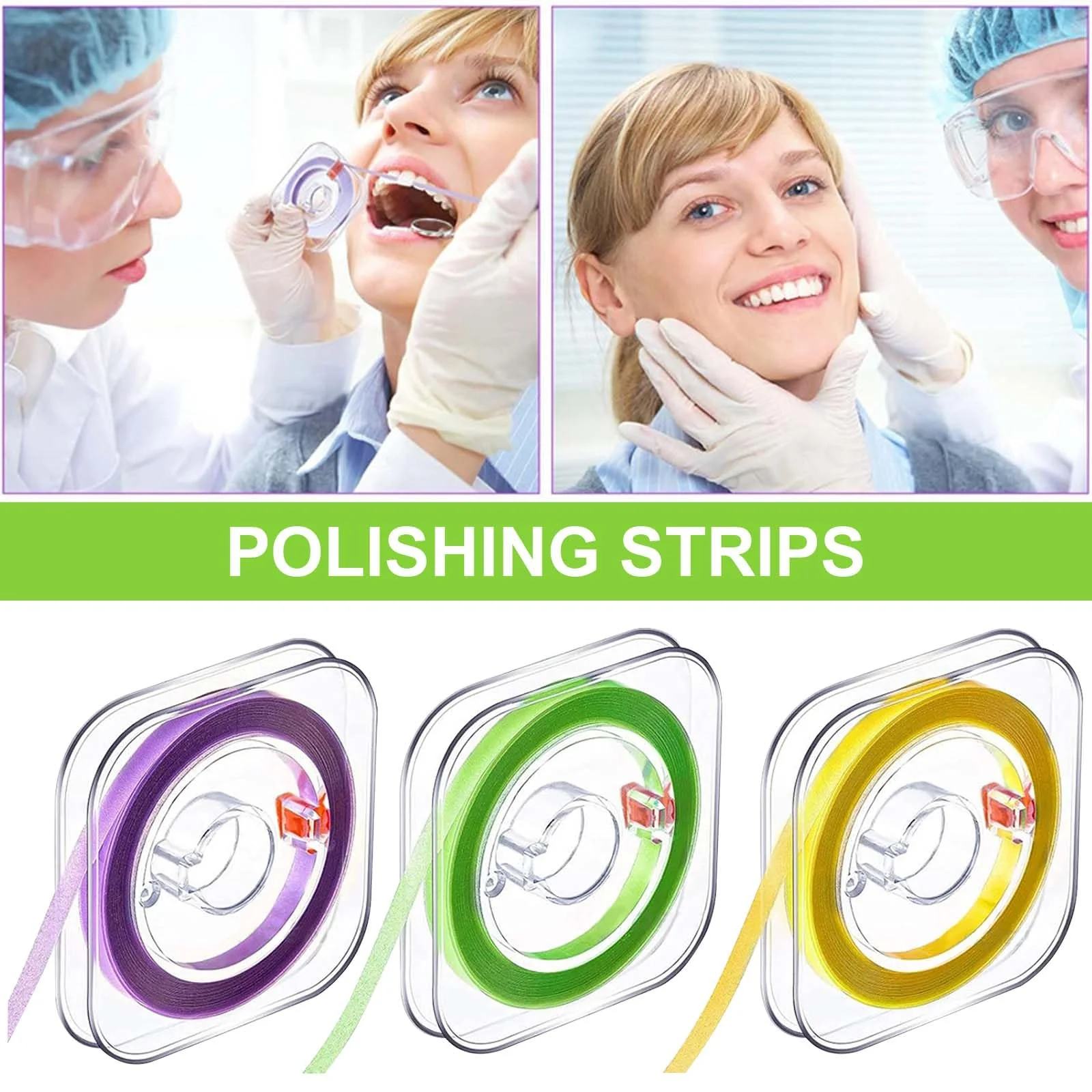 3 Rolls of Tooth Sandpaper, 20 μm, 30 μm, 50 μm, 6 m/Rolls Dental Polishing Strips, Dental Sanding Strips, Dental Sandpaper for Interdental Resin Tooth Polishing Interdental Sanding Tool - Image 6