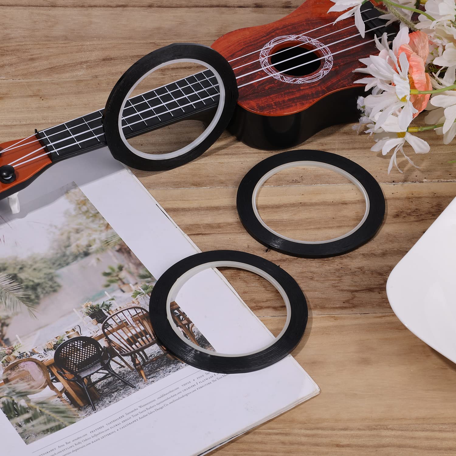 3 Rolls Violin Fingering Tape, 3mm Violin Finger Tape Cello Violin Fingerboard Stickers Finger Guide for Violins & Various Orchestral Instruments Fretboard Note Positions (Black) - Image 3