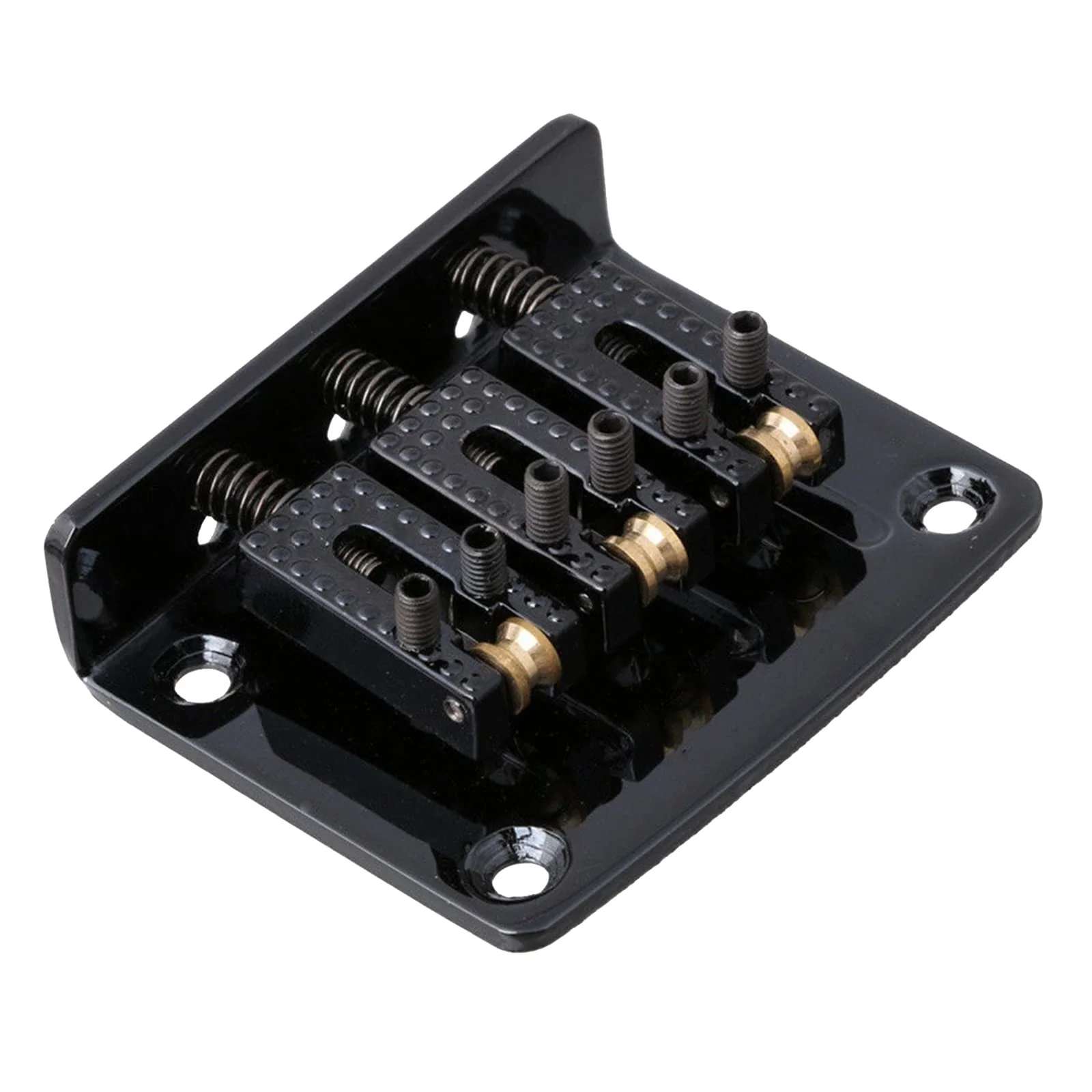 3 String Cigar Box Guitar Bridge, Electric Guitar Bridge Tailpiece Top Load Fixed Hardtail Saddle Cigar Box Guitar Parts, Black - Image 5