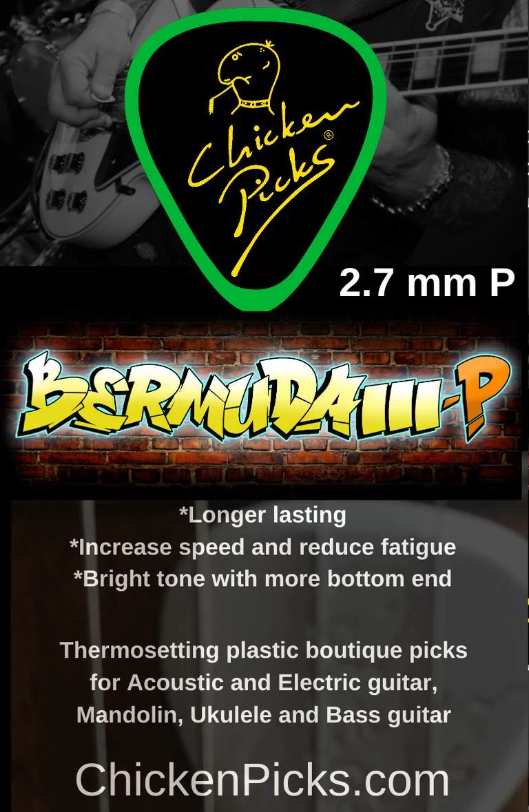 3 x ChickenPicks Bermuda IIIP 2.7 mm guitar picks - Image 7