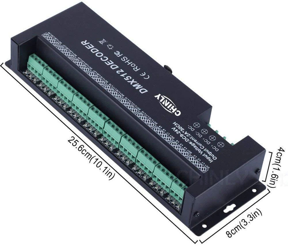 30 Channel DMX decoder 512 RGB LED Strip Controller DMX dimmer DC9V-24V 2A/CH 30 channel - Image 3
