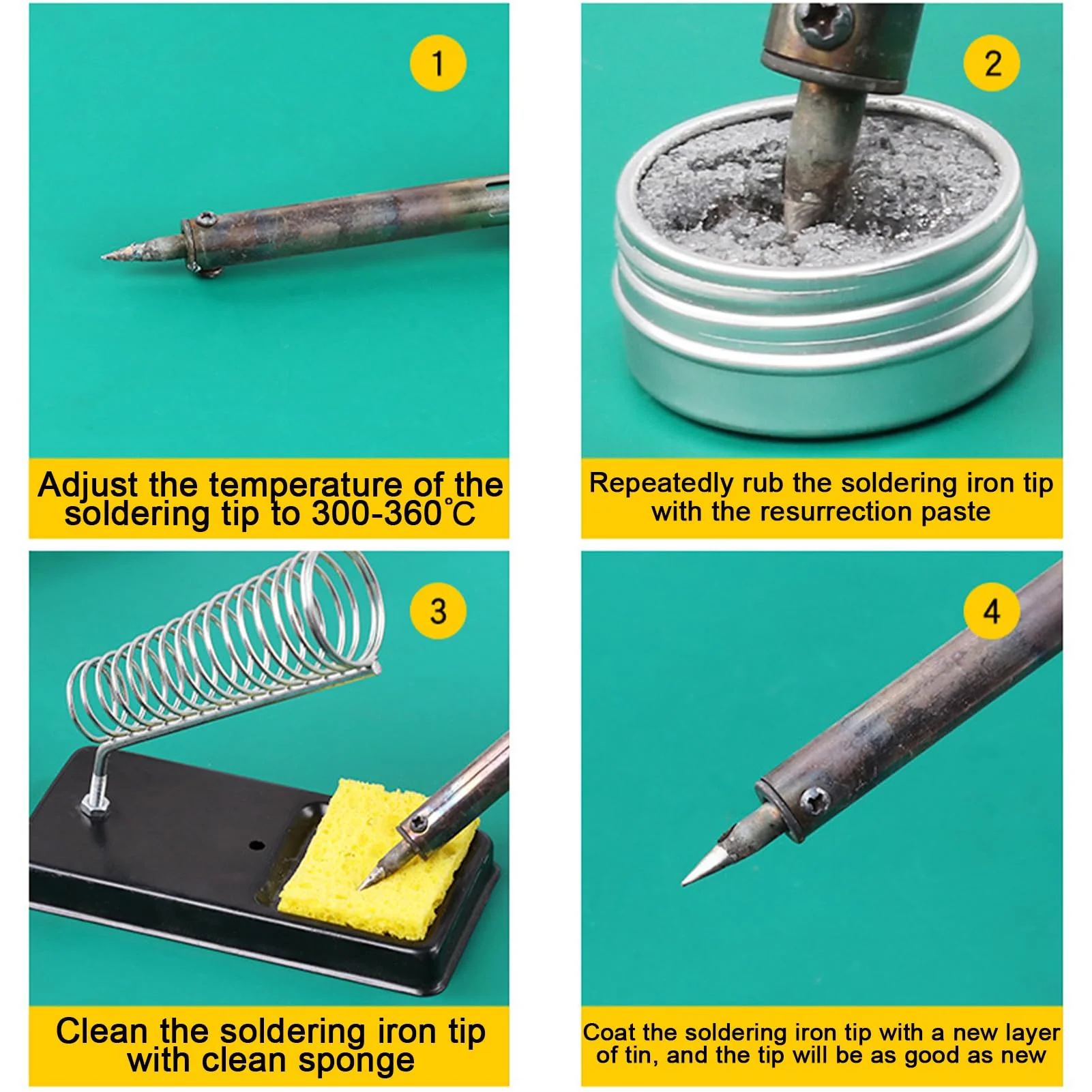 30 g Soldering Tip Cleaner, Soldering Tip Reactivator, Lead-Free Can, Gently Removes Strong Oxide Layers with Minimal Smoke Development - Image 7
